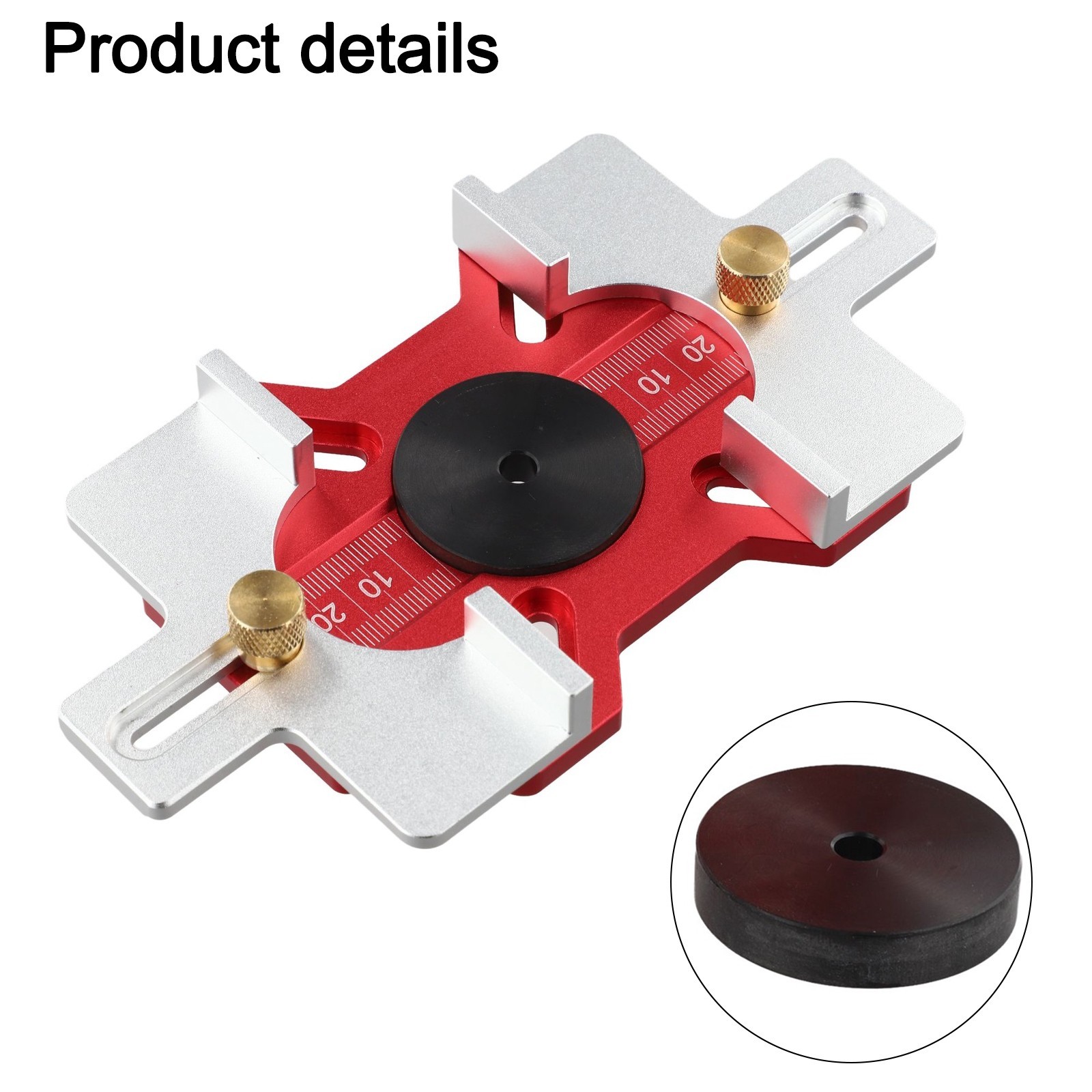 Two in Woodworking Slotting Plate with Aluminum Alloy Handle and Brass Nut