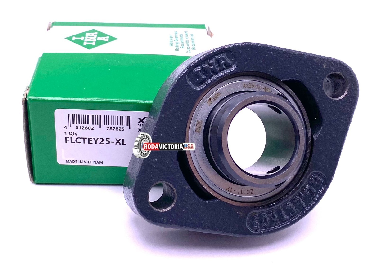 INA FLCTEY25 XL Two-Bolt Flanged Housing Unit FYTF25 RM 25mm ID