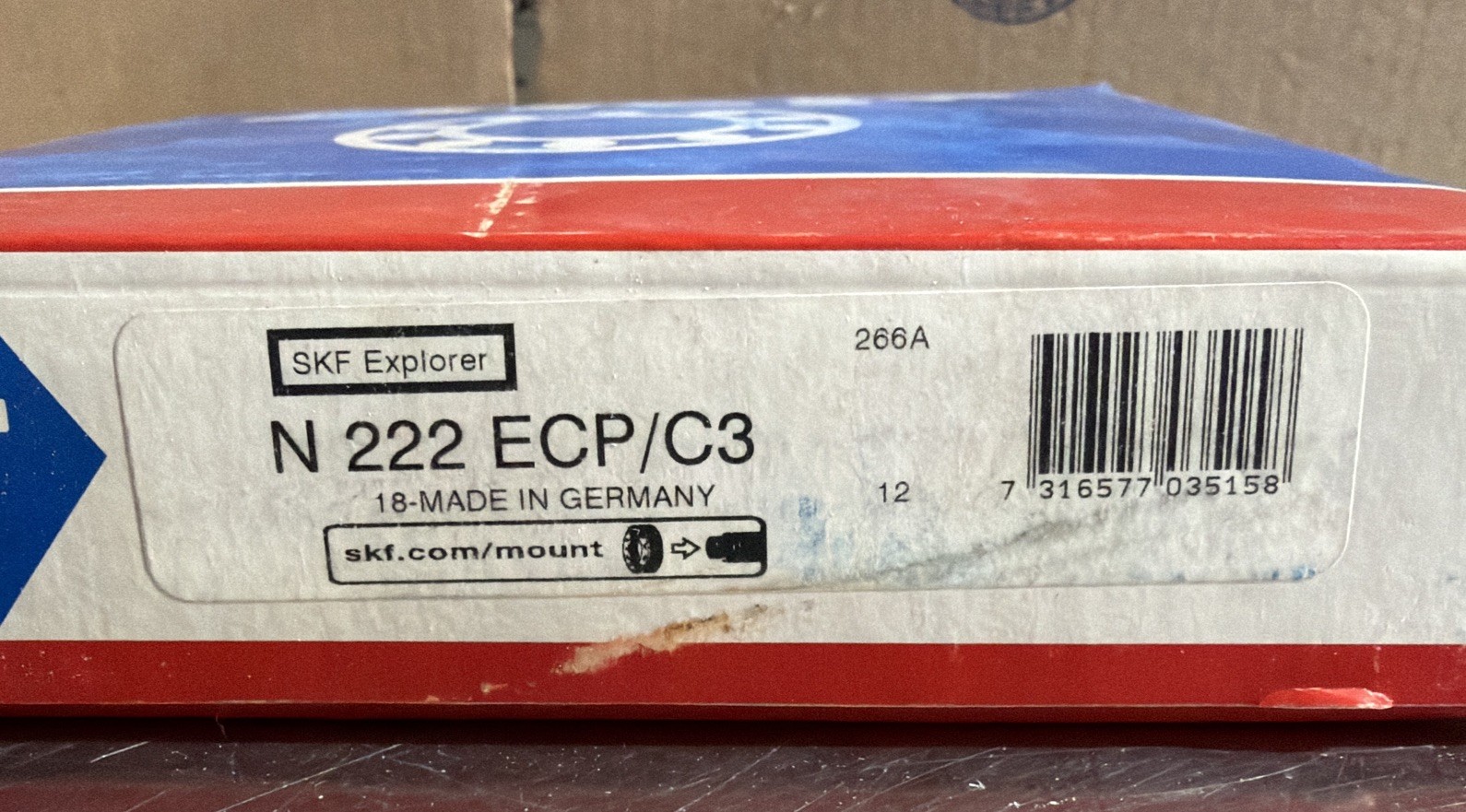 N222ECP/C3 110x200x38mm SKF Cylindrical Roller Bearing Nos Surplus