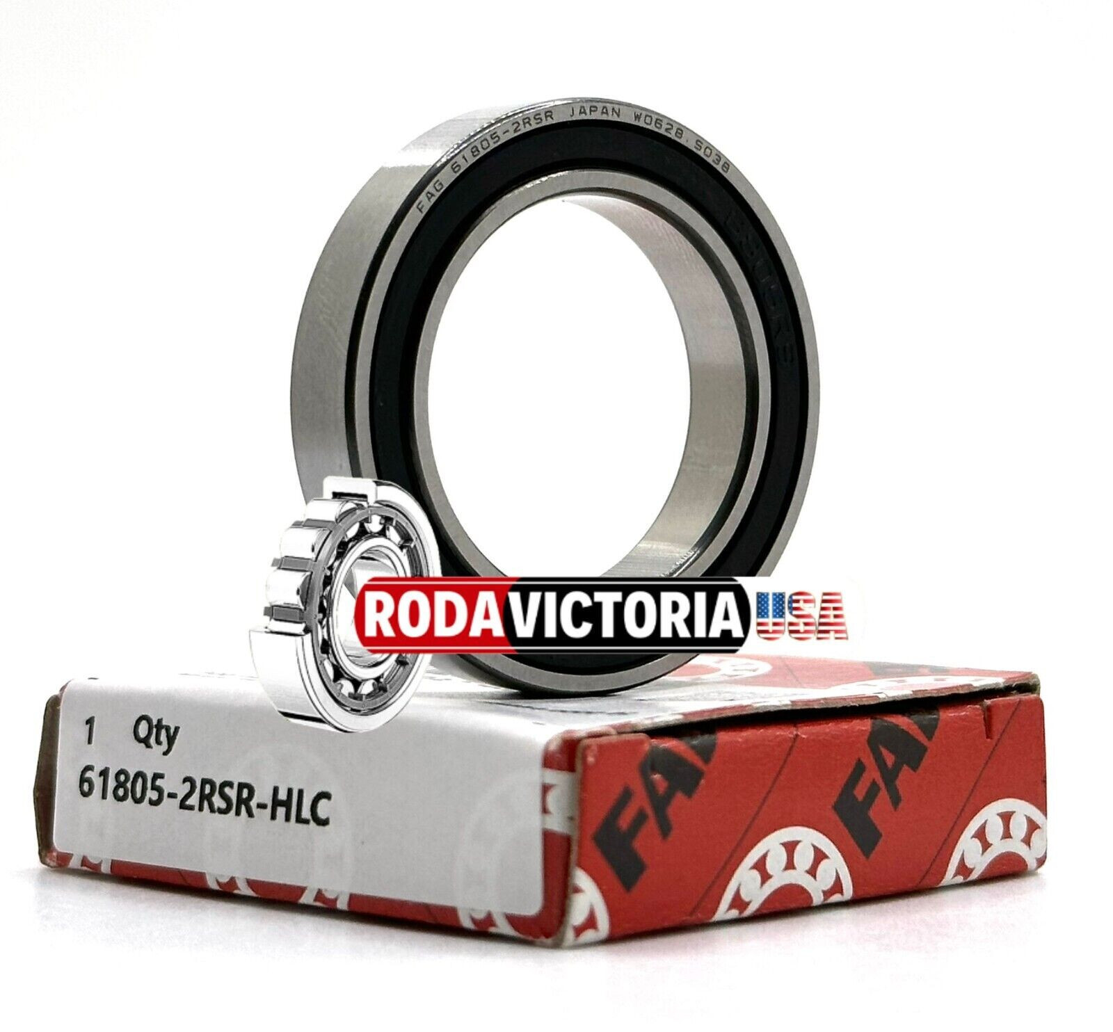 FAG 61805 2RSR DEEP GROOVE BALL BEARING, RUBBER SEALED 25x37x7mm 6805-2RS