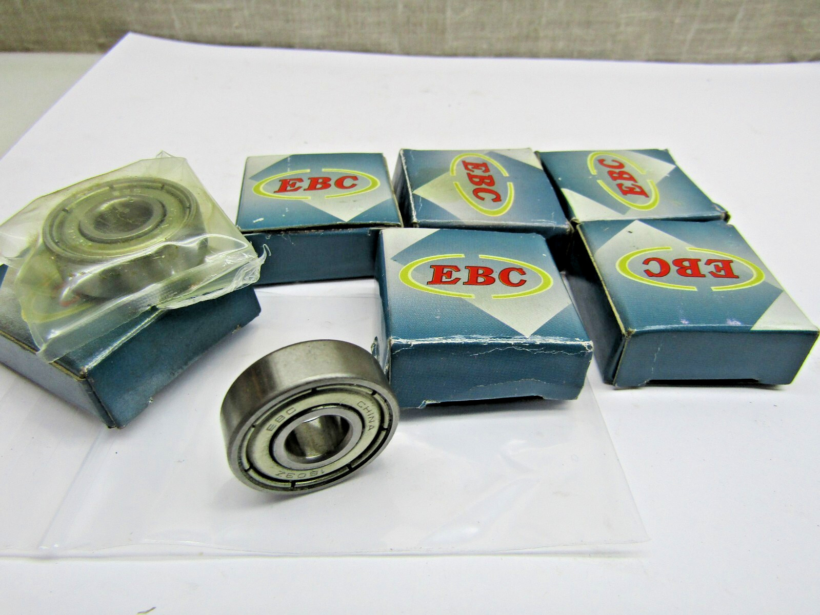 (Lot of 6) EBC 1603-ZZ 5/16″ x 7/8″ x 11/32″ Shielded Bearing