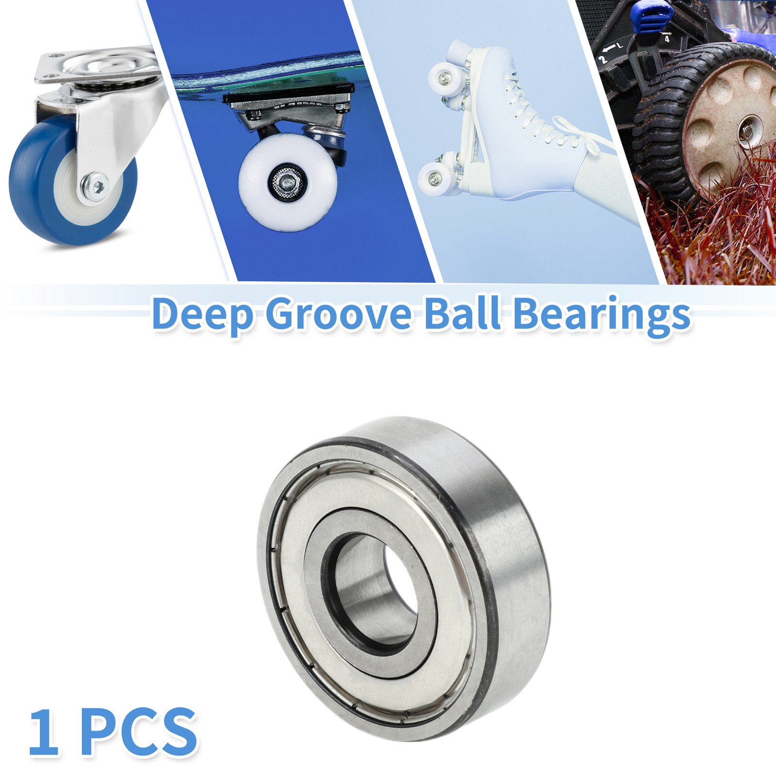 6302ZZ Deep Groove Ball Bearings 15x42x13mm Scooter Skateboard Wheel
