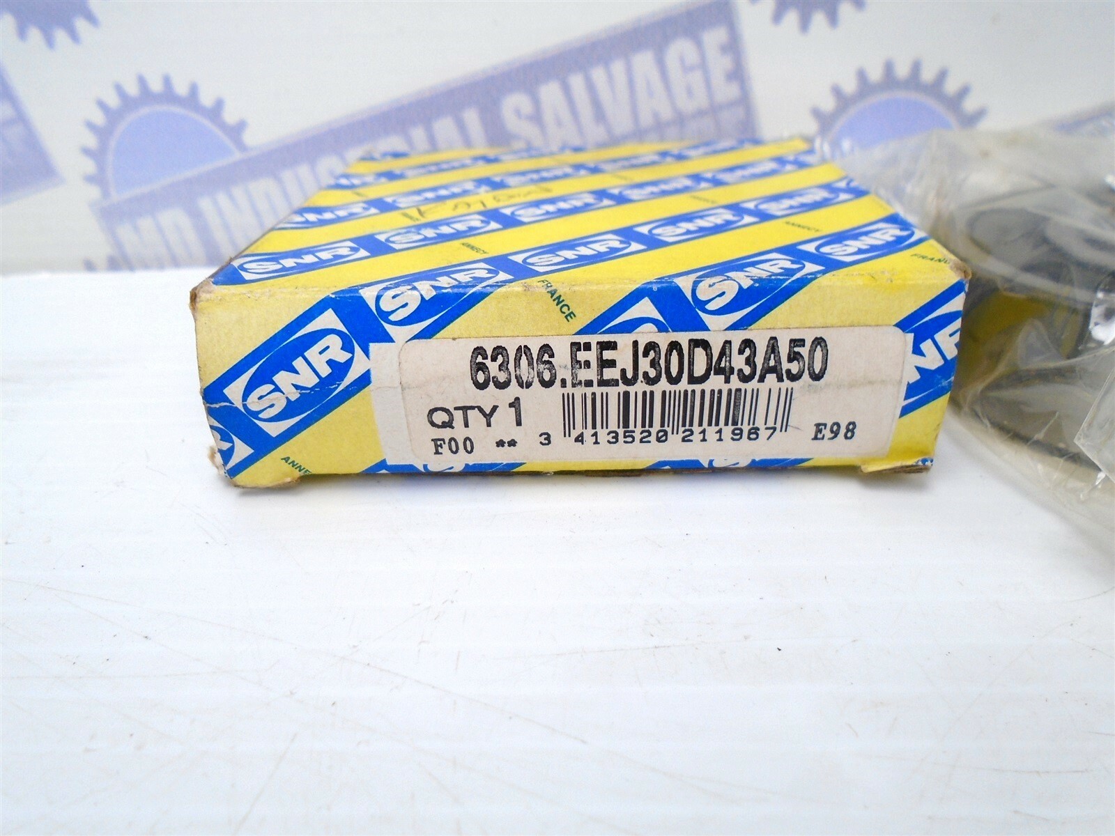 SNR – 6306 NR – SNR Sealed Deep Groove Bearing – 30 x 72 x 19mm (NEW IN BOX)