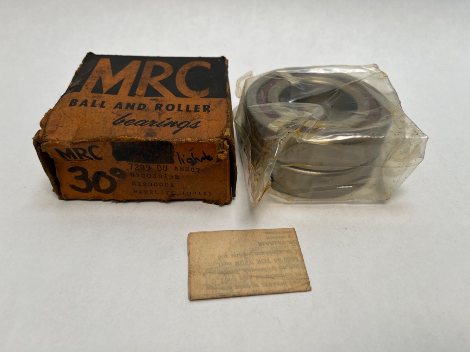 MRC 7209DU Angular Contact Bearing 45x85x19 mm 7209 DU P4 ABEC7 USA 2 Pcs