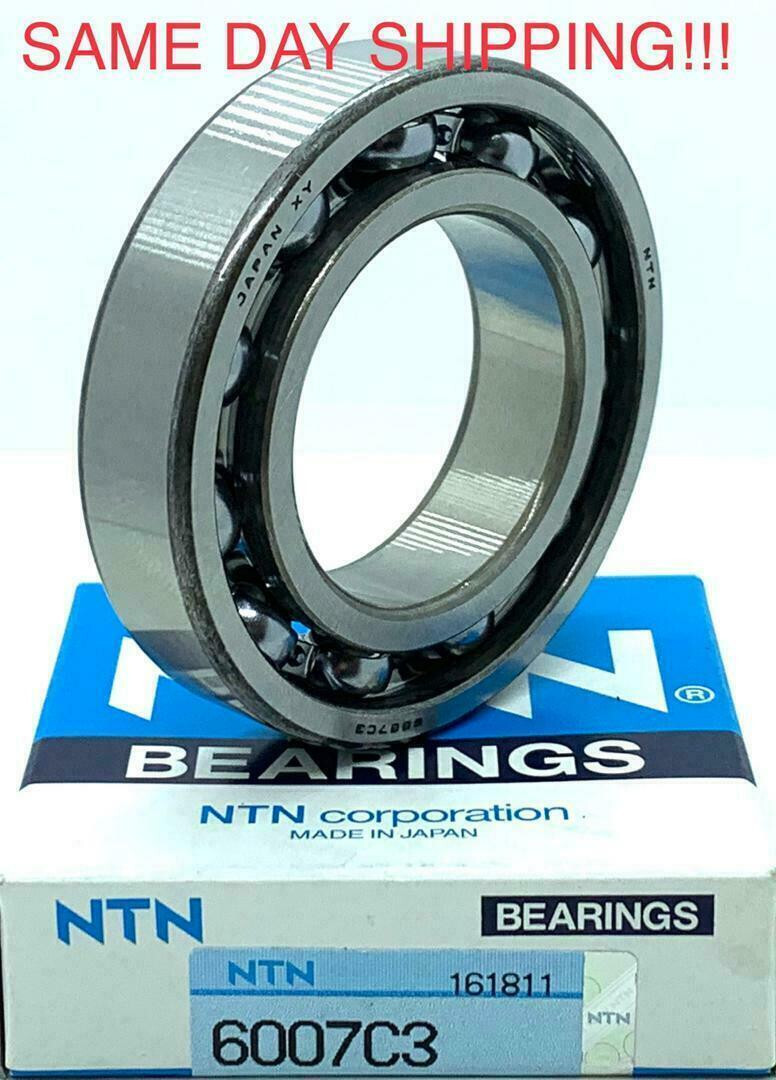 NTN JAPAN 6007C3 DEEP GROOVE BALL BEARING, OPEN, NO SEALS 35x62x14mm