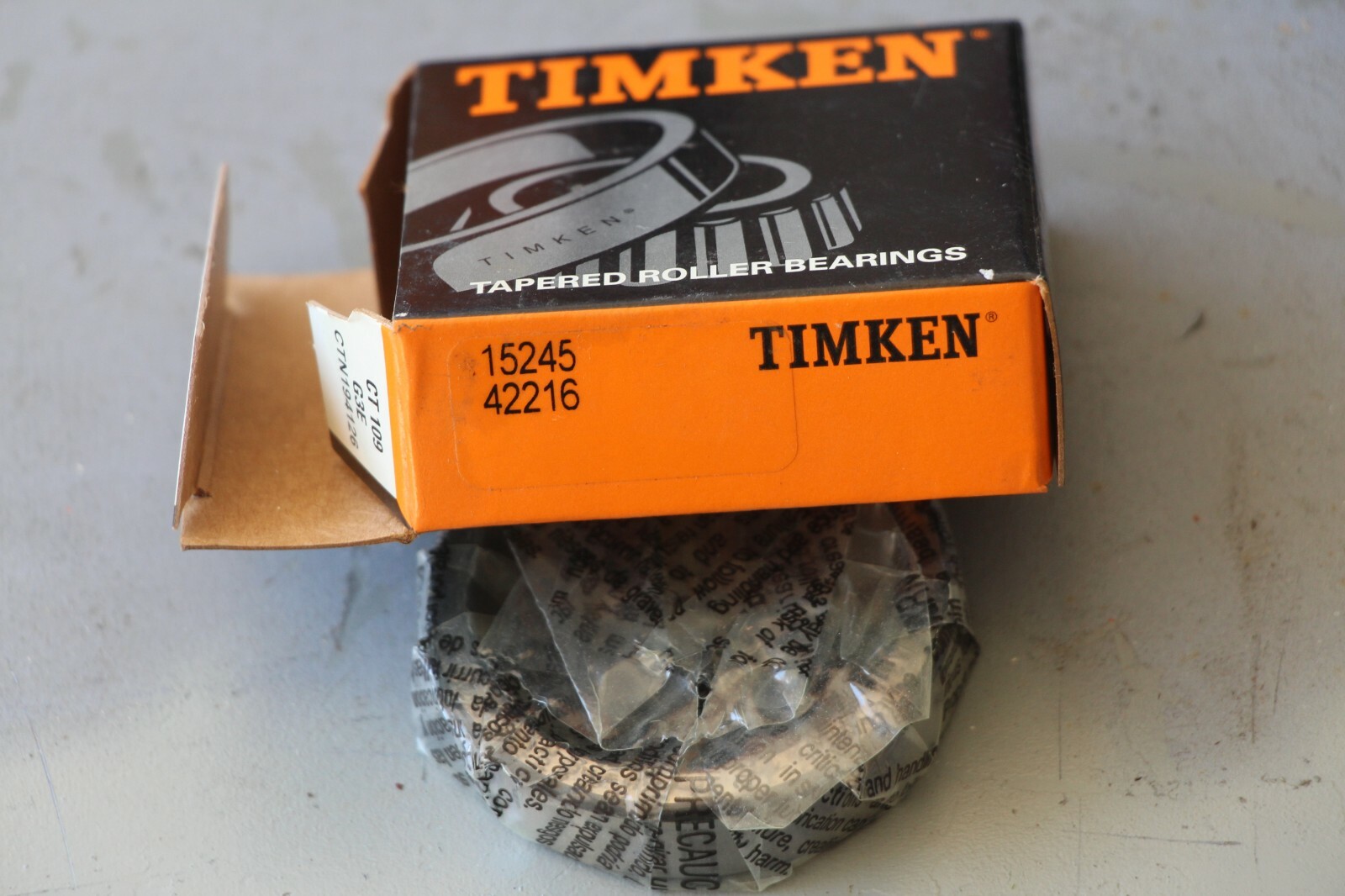 New In Box, Timken 15245 Bearing Cup, 2.4409″ OD, 9/16″ W, 42216 Urschel, BFF