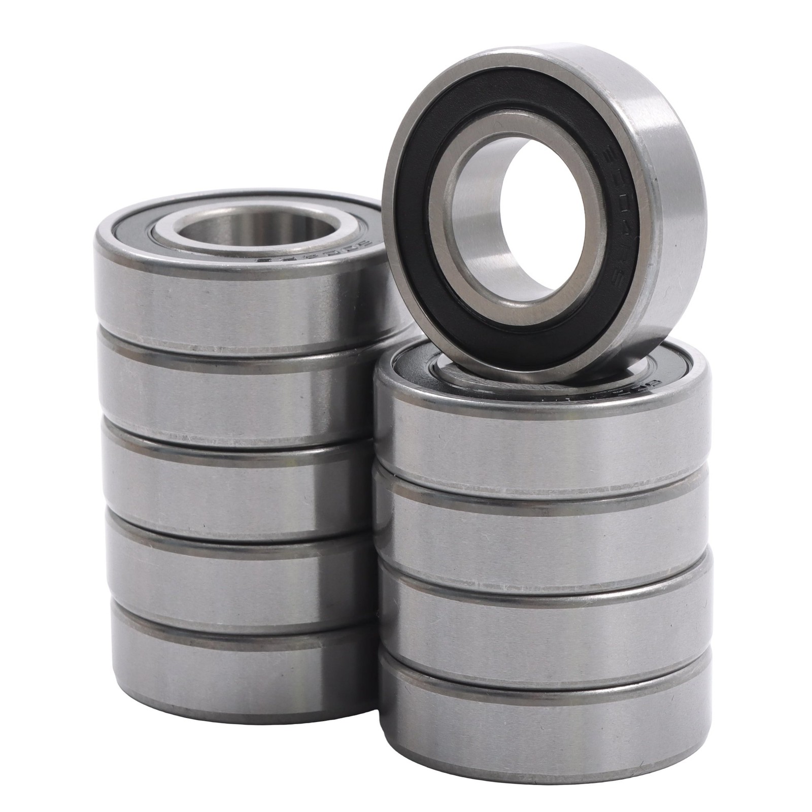 Premium Rubber Sealed Industrial Grade 10 Pcs 6004-2RS C3 Bearing 20x42x12mm