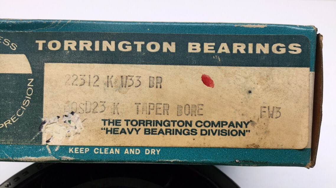 Torrington 22312KW33BRFW3 Spherical Roller Bearing Tapered Bore 60mm – 63mm Bore