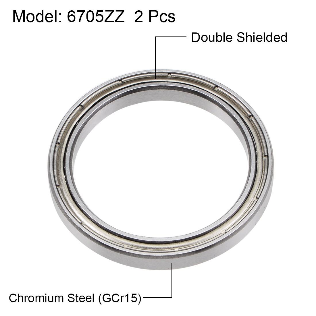 2x 6705ZZ Deep Groove Ball Bearings Z2 25x32x4mm Double Shielded Chrome Steel