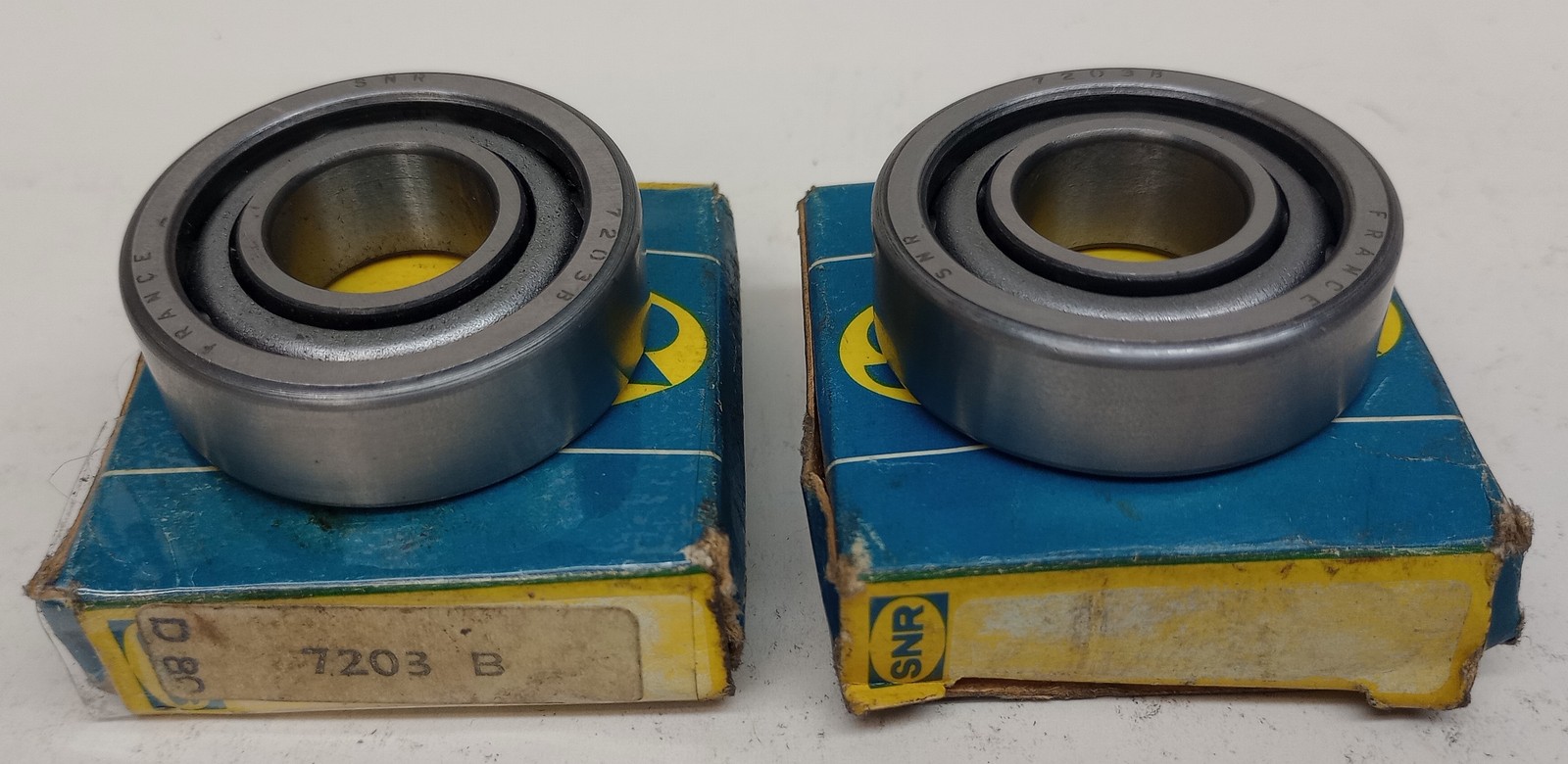 SNR 7203 B Angular Contact Ball Bearing 17 X 40 X 12mm 7203-B (Pack of 2)