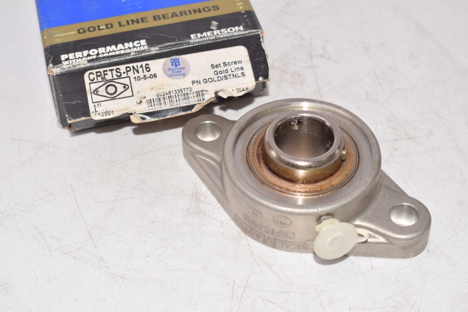 NEW Sealmaster CRFTS-PN16 1” Mounted Ball Bearing Set Screw Gold Line Bearing