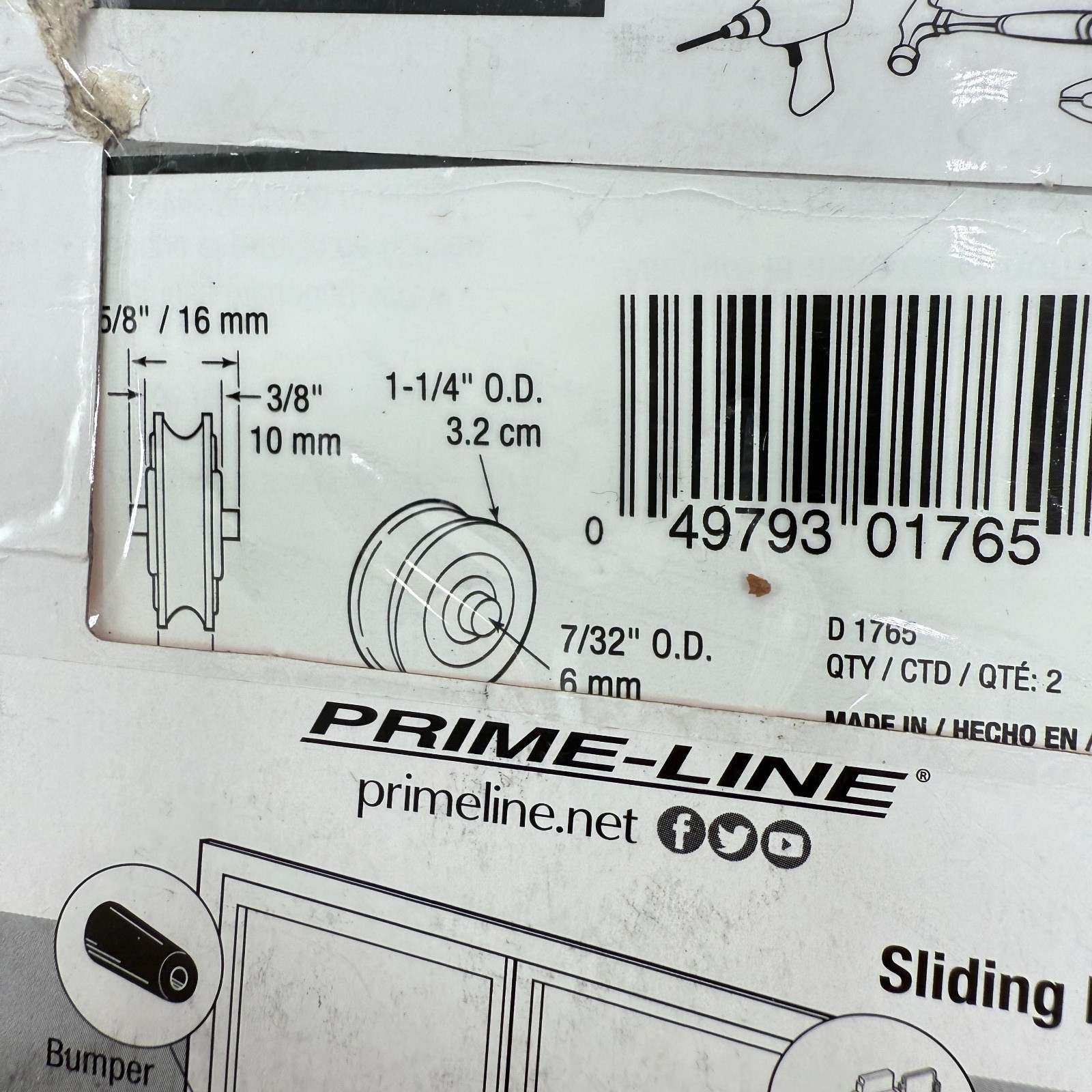 (2-Pk) Prime-Line Precision Ball Bearing Rollers Steel 1-1/4 D 1765