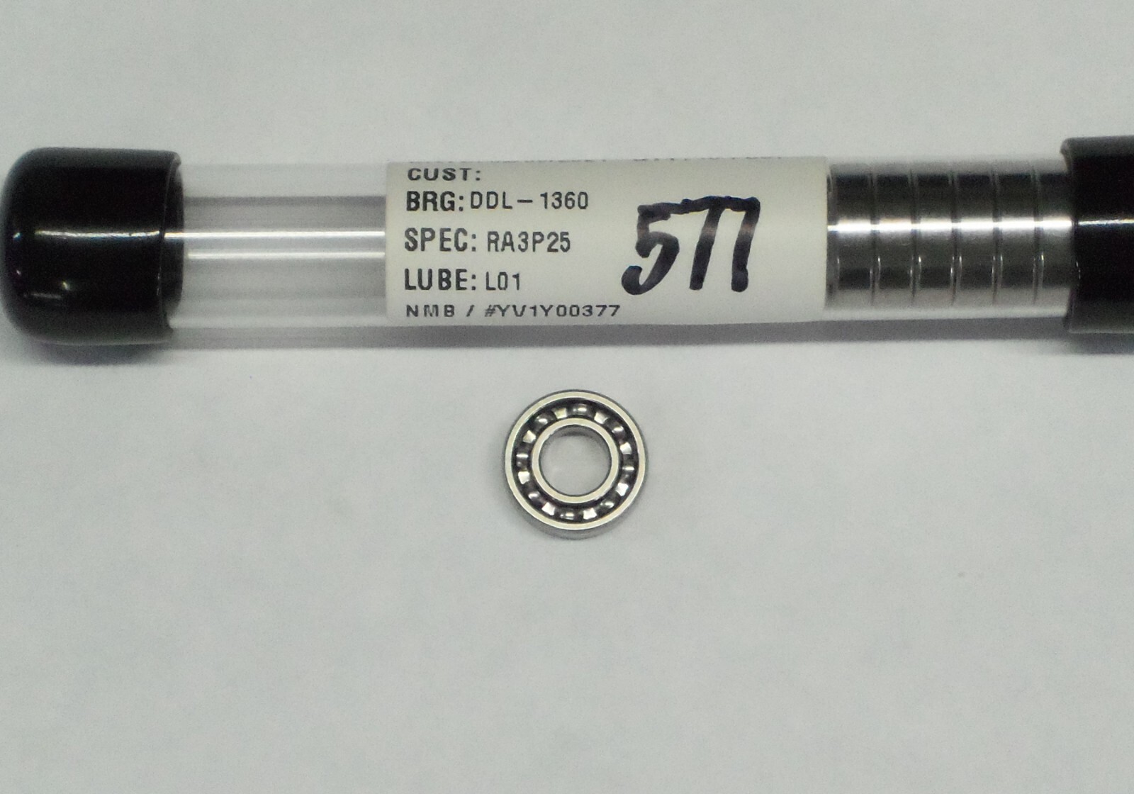 DDL-1360 NMB 6 MM ID X 13 MM OD X 3.5 MM W Stainless Steel Open Radial Bearing