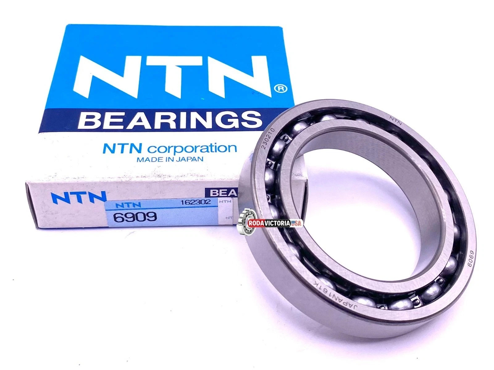 NTN Japan 6909 Deep Groove Ball Bearing, Open Type, No Seals 61909 45x68x12 mm