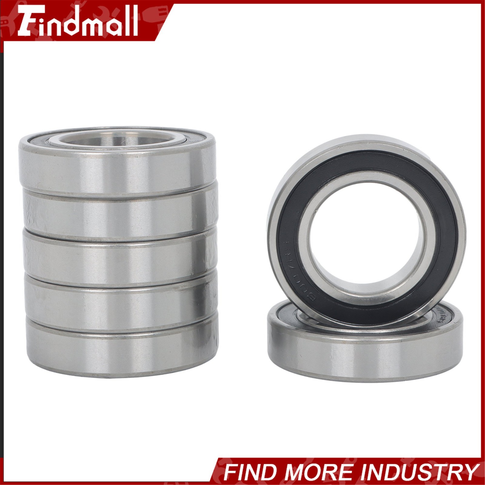 Findmall 6007-2RS Deep Groove Bearings 10Pack 35x62x14mm Rubber Sealed Set