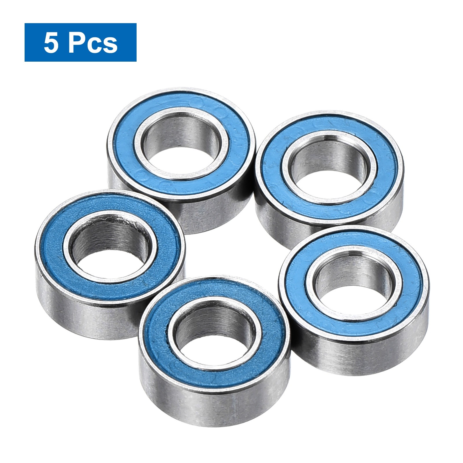 5Pcs MR84-2RS Deep Groove Bearing, 4x8x3mm Double Sealed Chrome Steel ABEC-7