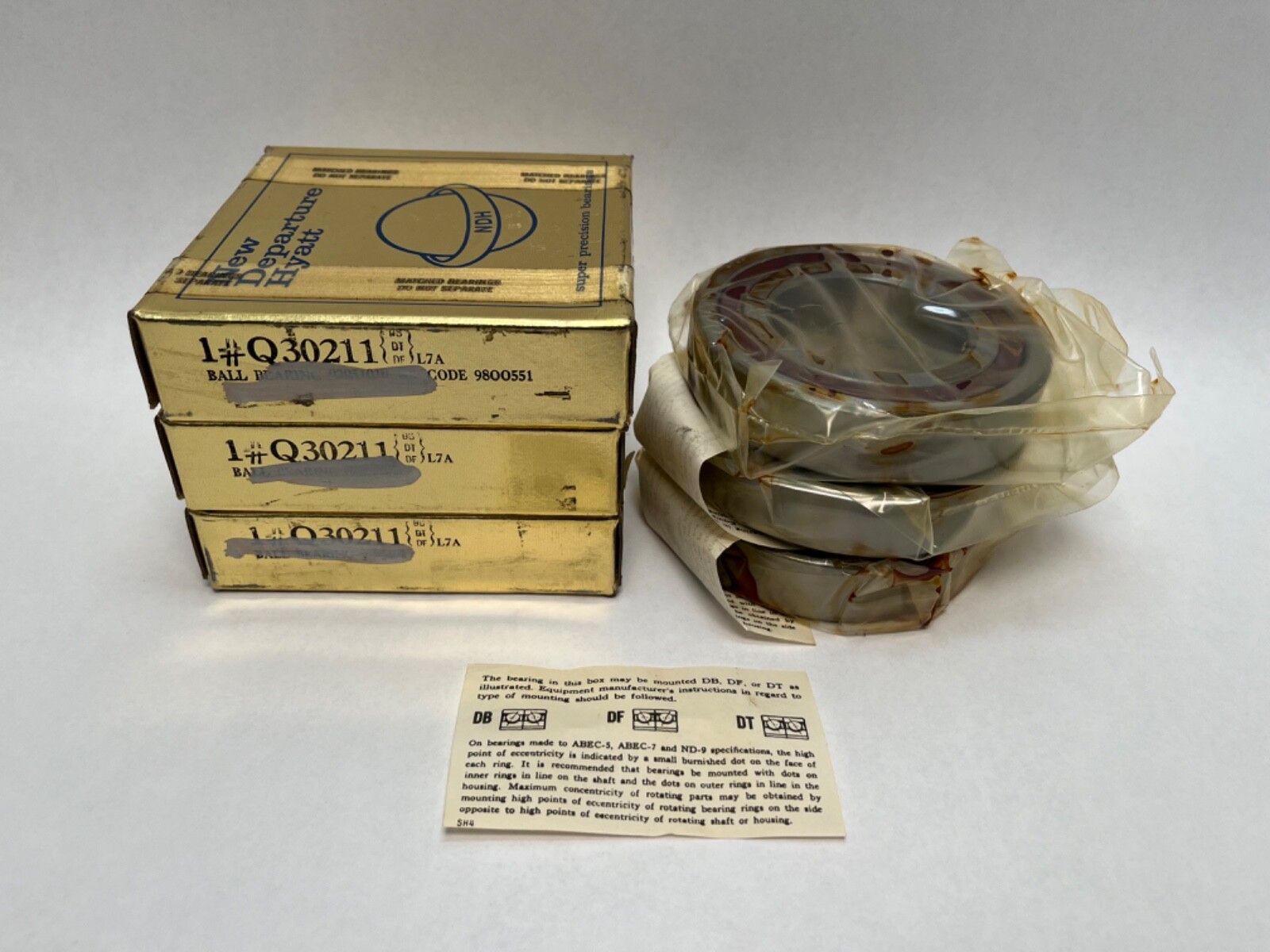 NDH Q30211DTL7A-Triplex Bearing 55x100x21 mm 7211-C-T-TUL-P4 Q-30211-DT-L7A USA