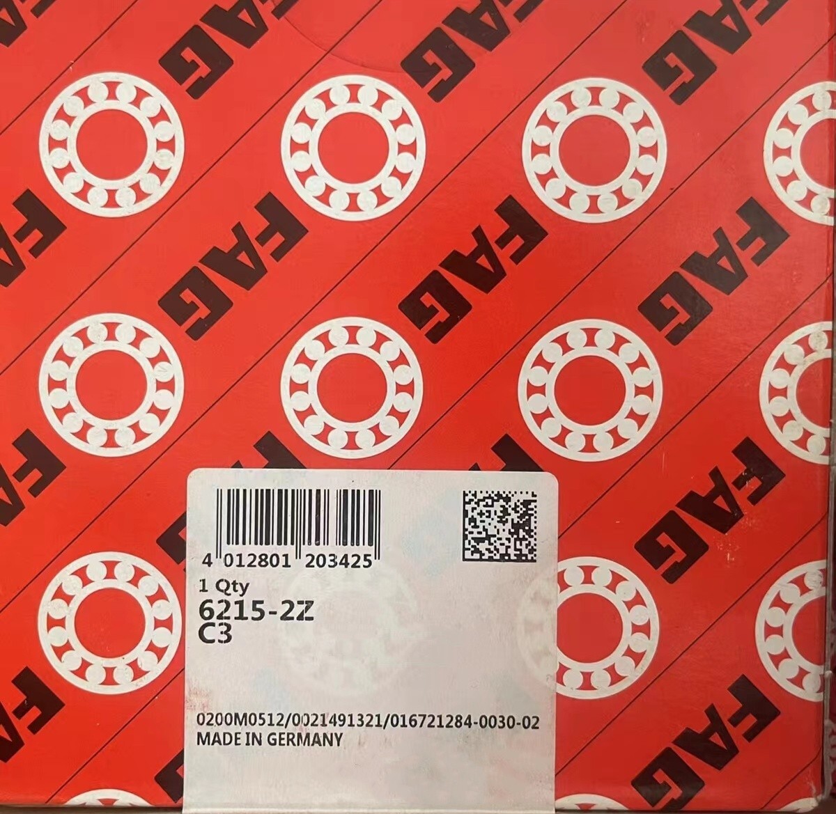 1PC New FAG 6215-2Z-C3 Deep Groove Ball Bearing Quality Assurance Fast Delivery