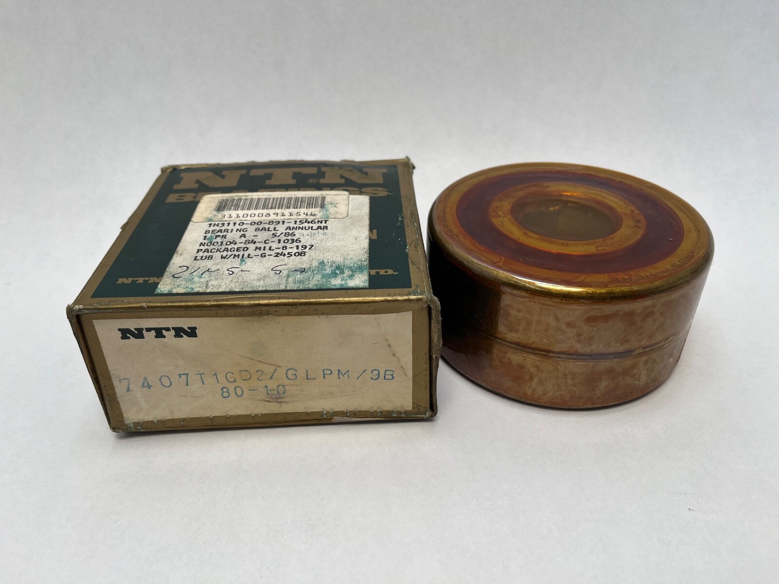 NTN 7407T1GD2GL Bearing 35x100x25 mm 7407-T1-GD2-GL-PM 7407 DUL Japan 2 Pcs