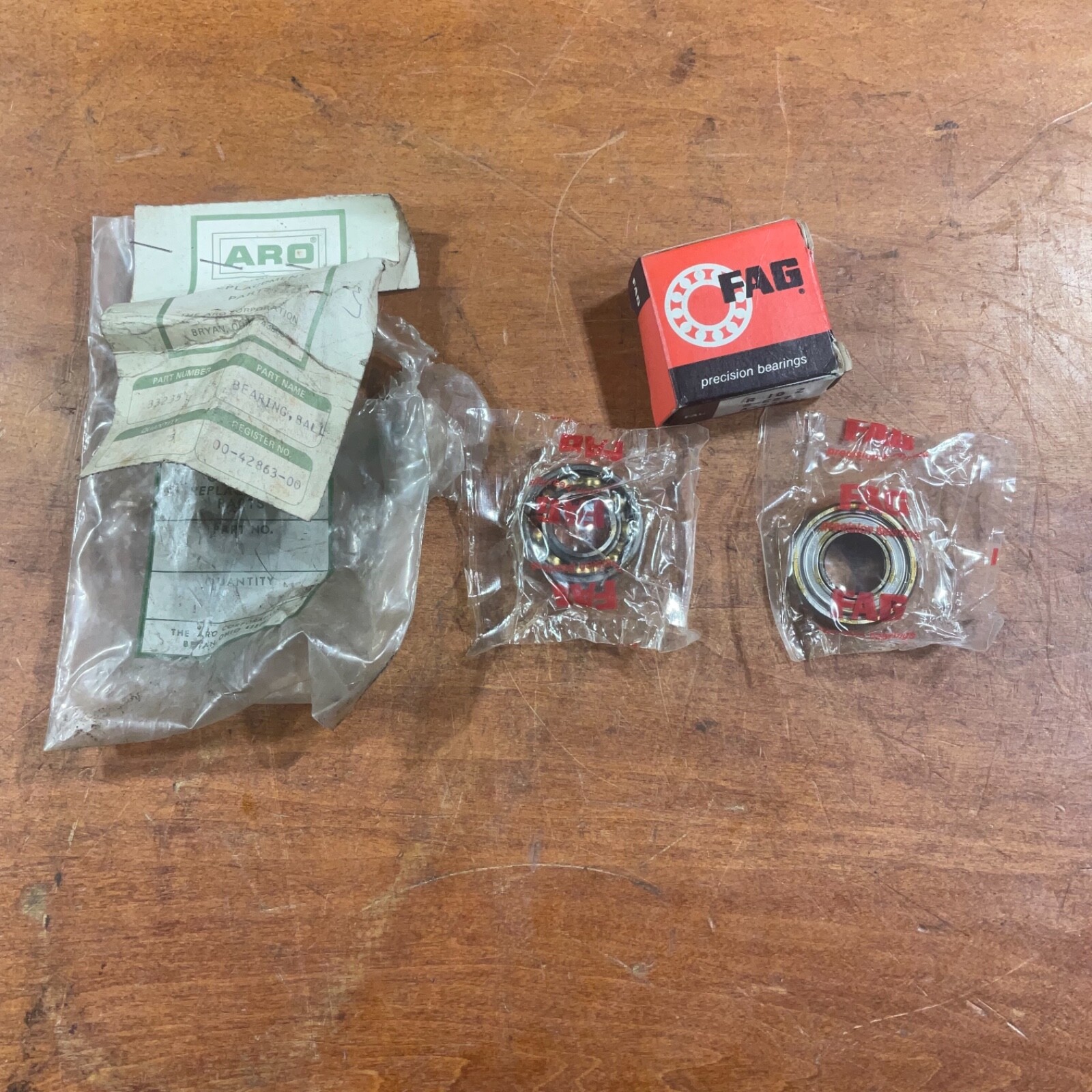 [Lot Of 2] FAG R10Z Single Row Ball Bearing Sealed 1 Side ARO PN# 33235