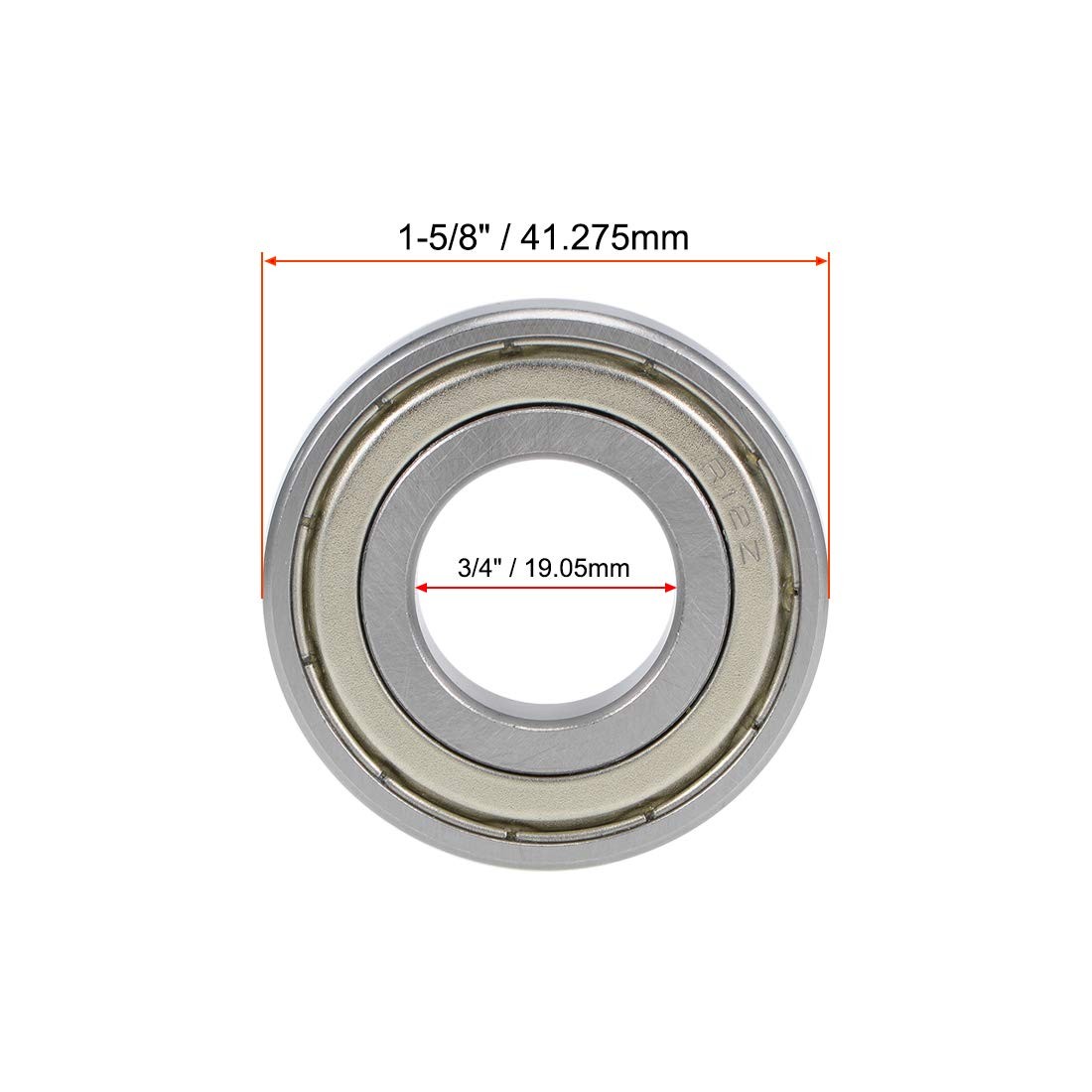 R12ZZ Deep Groove Ball Bearing 3/4×1-5/8×7/16-in Lever Bearings, 5-15pcs