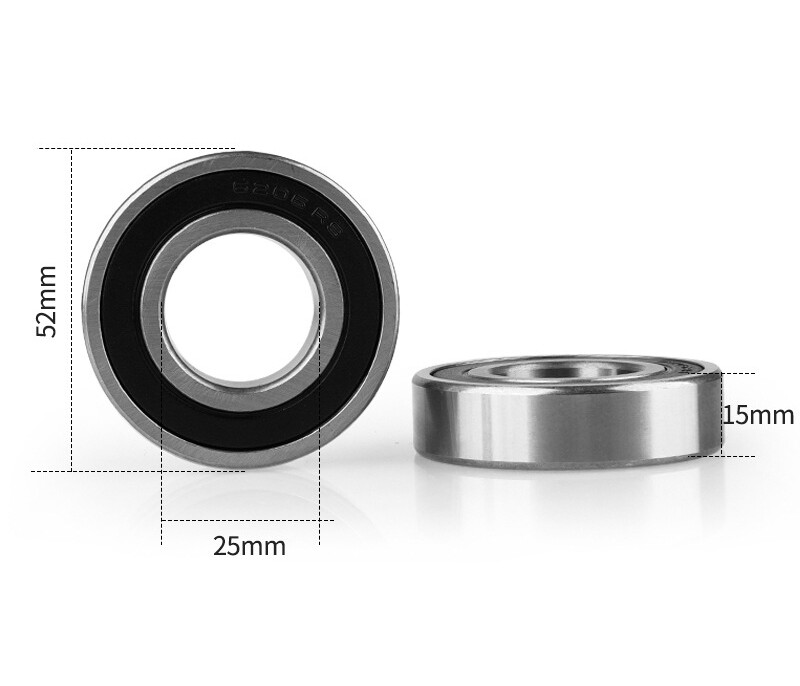 10pcs 6205-2RS Double Rubber Sealed Ball Bearings 25x52x15mm 6205-RS USA Seller