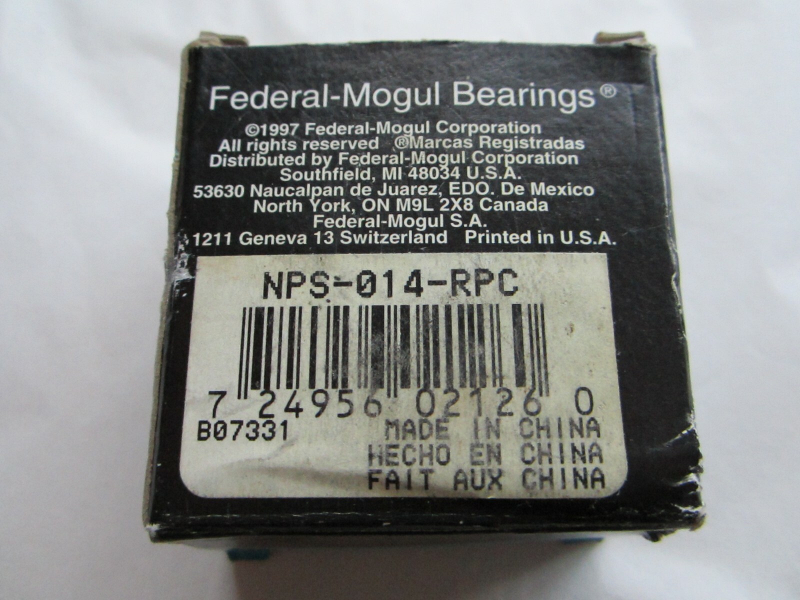 FEDERAL MOGUL NPS-014-RPC BEARING NPS014RPC