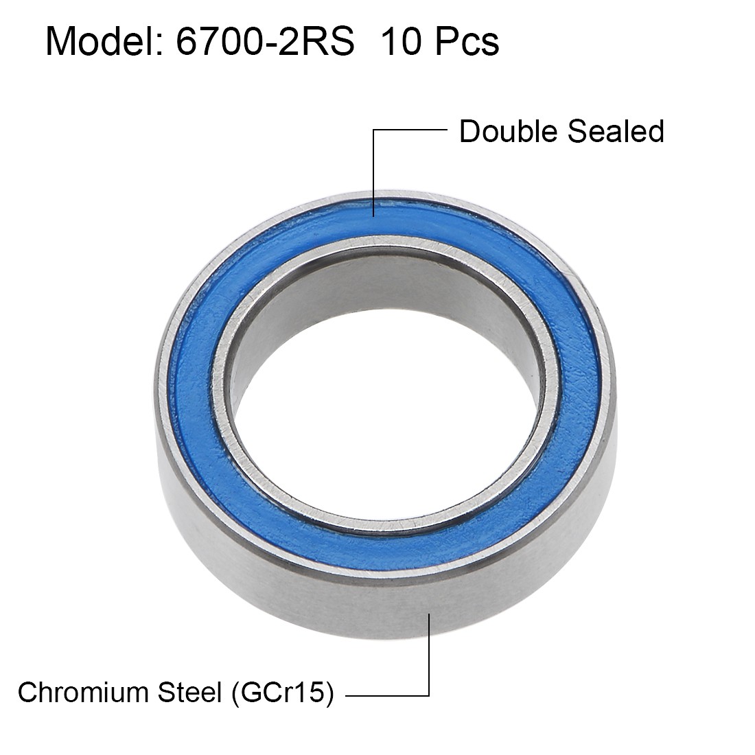 6700-2RS Deep Groove Ball Bearings Z2 10mmx15mmx4mm Blue 10pcs