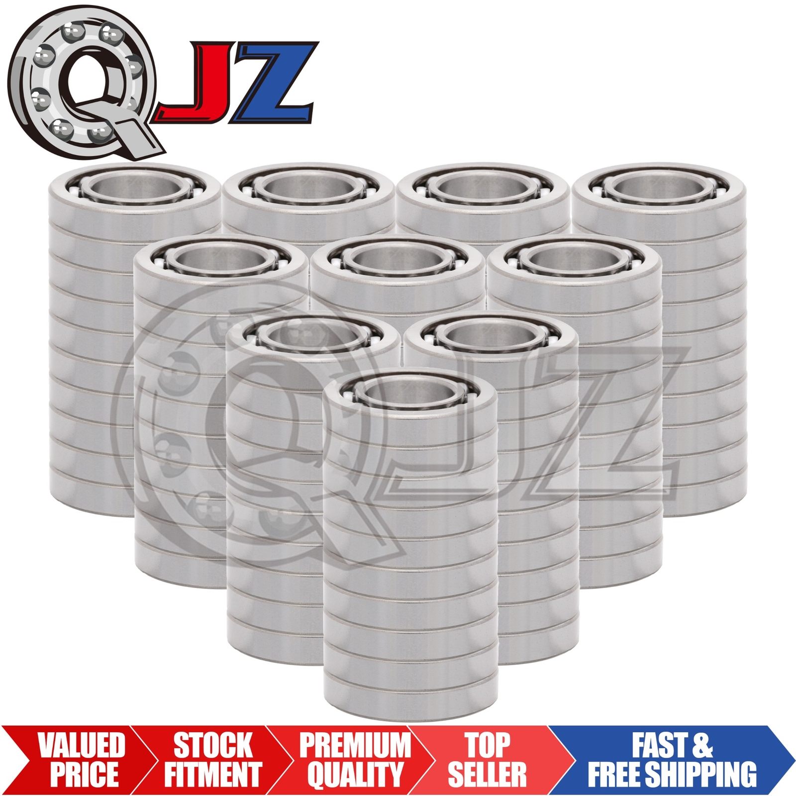 [Qty:100] R16-OPEN Deep Groove Radial Ball Bearing Unit [1″ ID x 2″ OD x 3/8″ W]