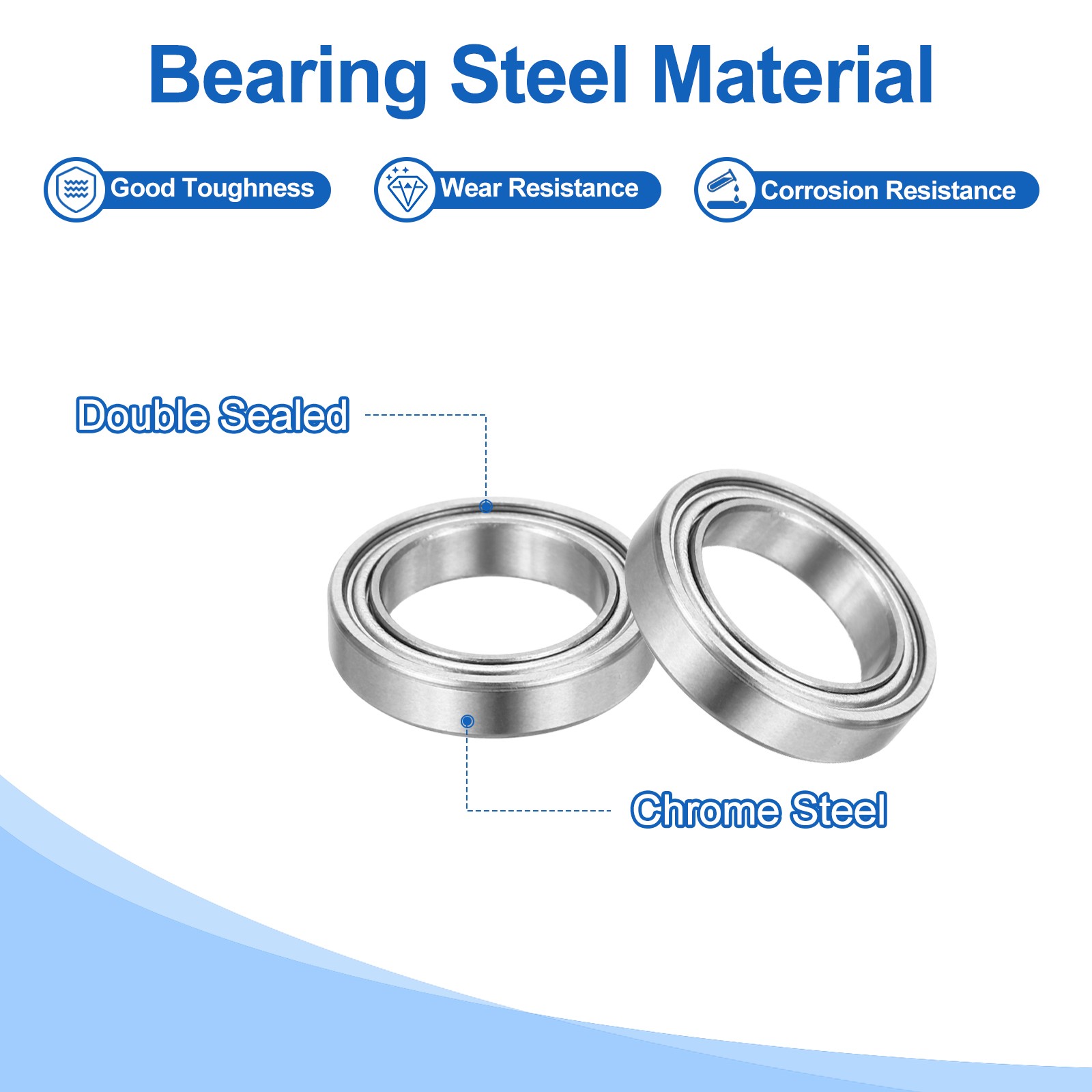 8pcs R1212ZZ 1/2″ ID x 3/4″ OD x 5/32″ Height Z3 Ball Bearings Silver Tone