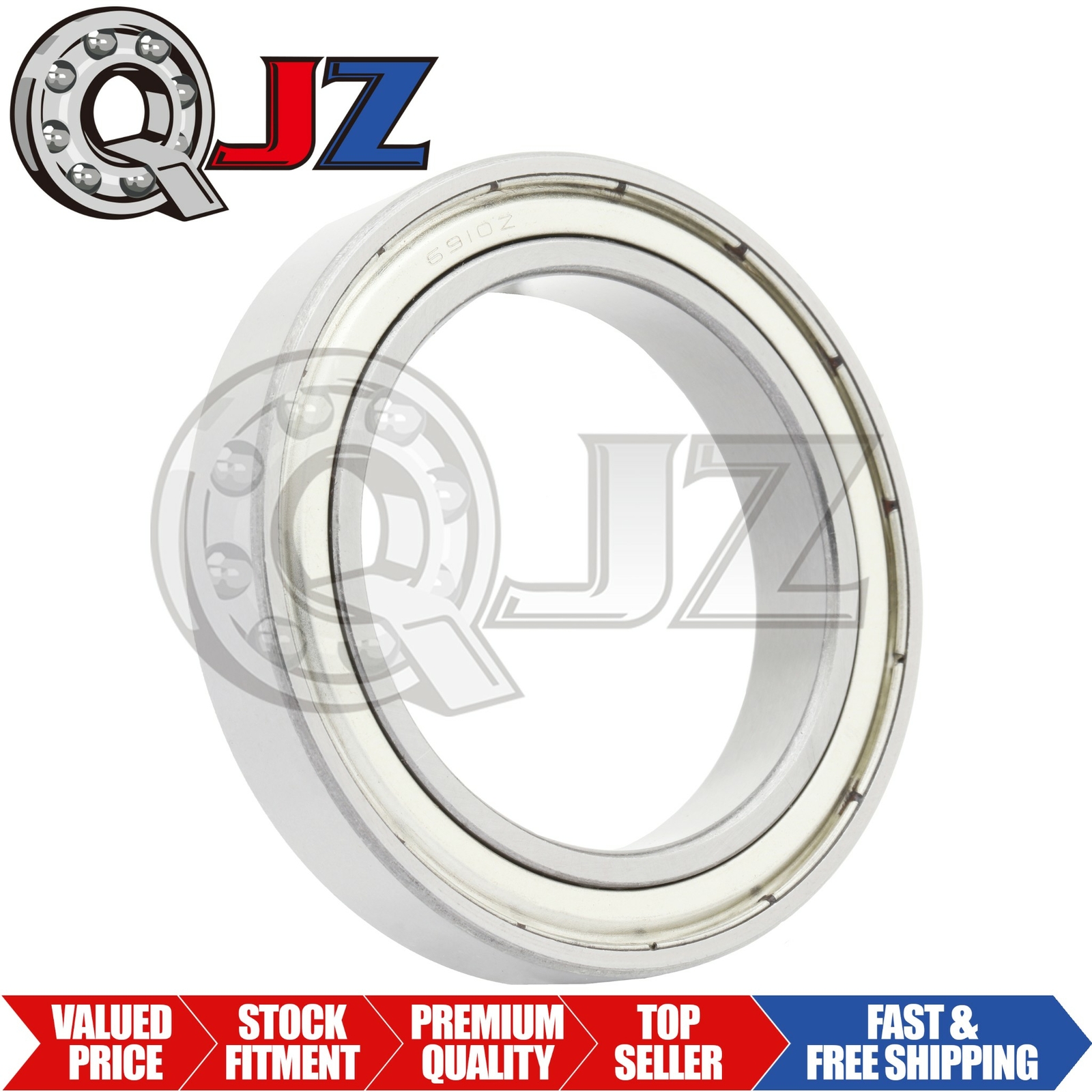 [1-Pack] 6910-ZZ Radial/Deep Groove Ball Bearing 50mm x 72mm x 12mm Metal Shield