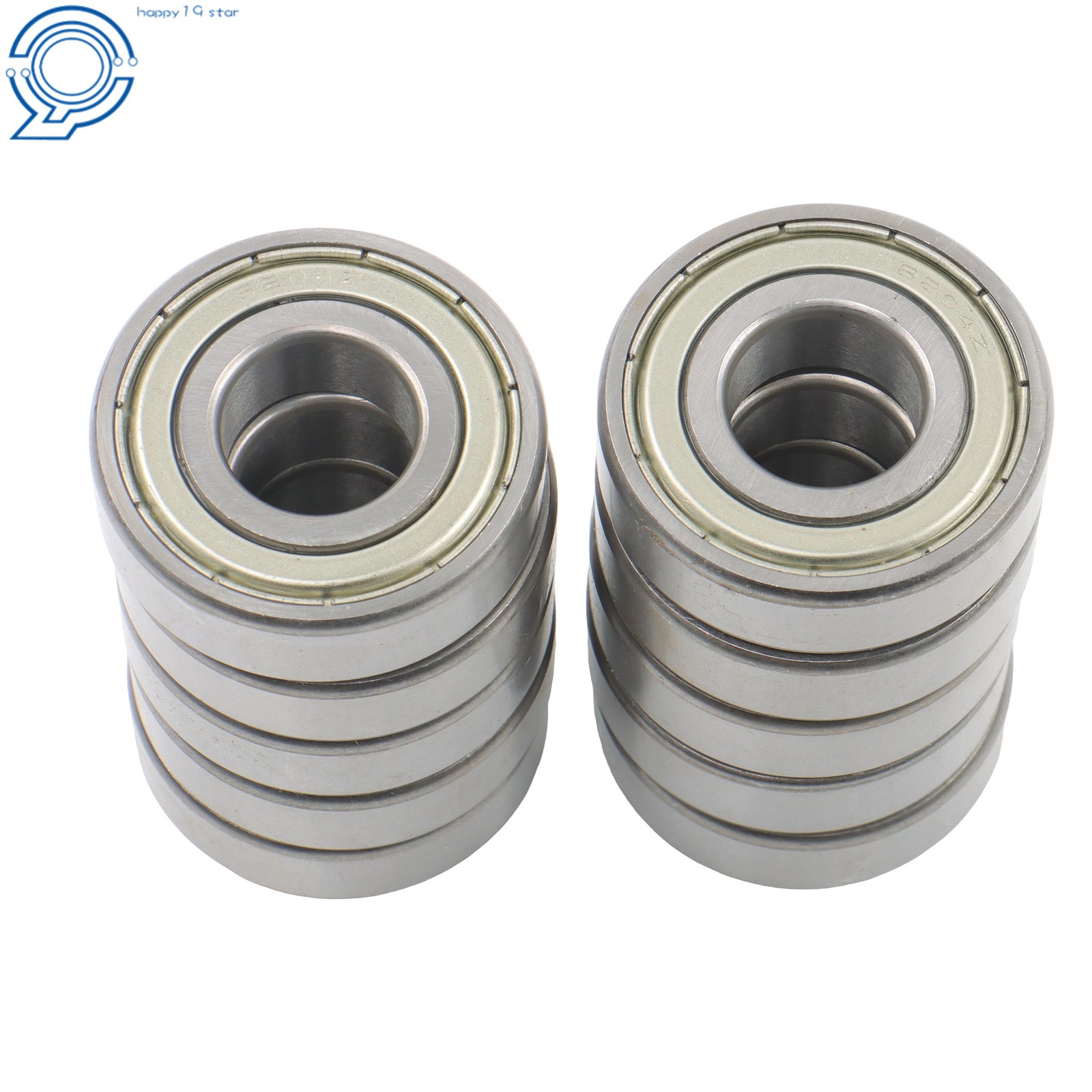 20x47x14mm Ball Bearing 6204-ZZ 10 Pcs Double Shielded Precision Steel