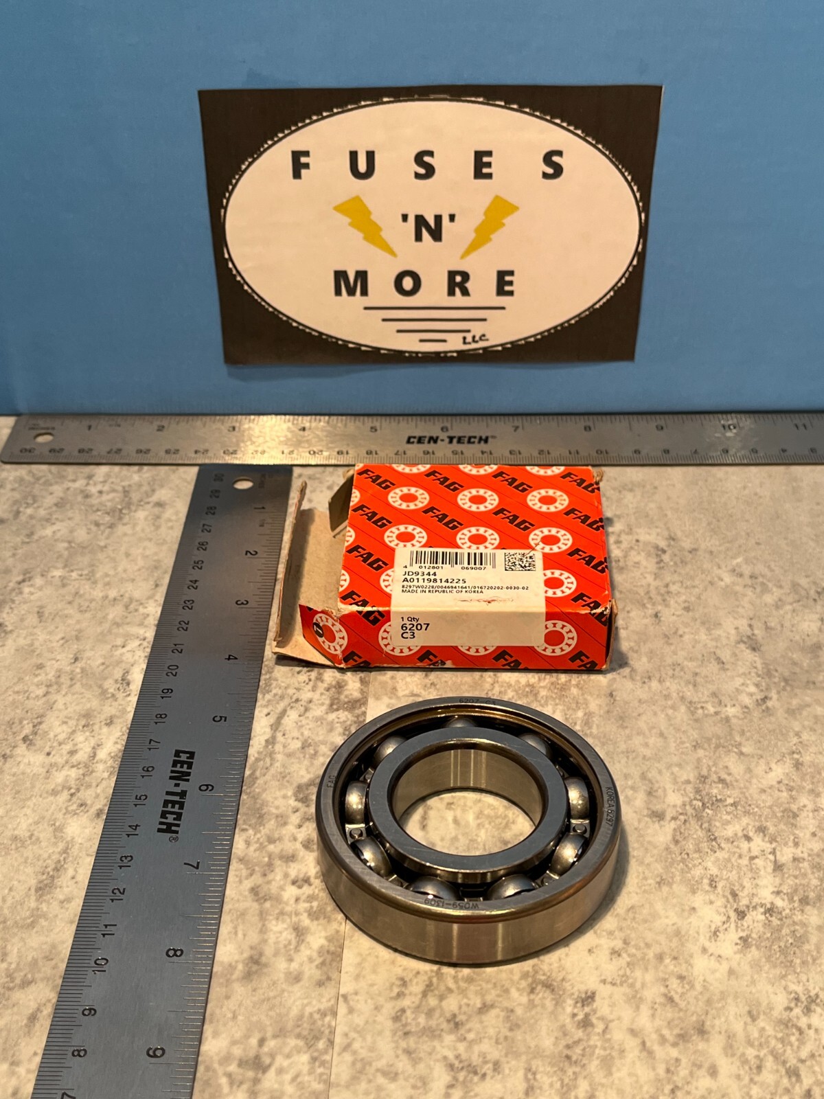 FAG 6207 C3- RADIAL/DEEP GROOVE BALL BEARING, 35X72X17