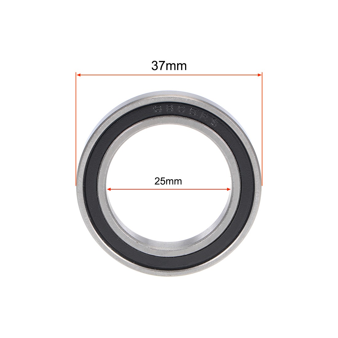 2pcs 6805-2RS Deep Groove Ball Bearings 25x37x7mm Double Sealed Chrome Steel P6