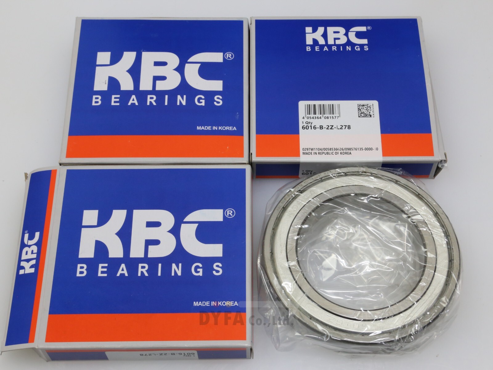 KBC NIB 6016-B-2ZZ Bearing Deep Groove Ball Bearing 6016ZZ 6PCS in a box