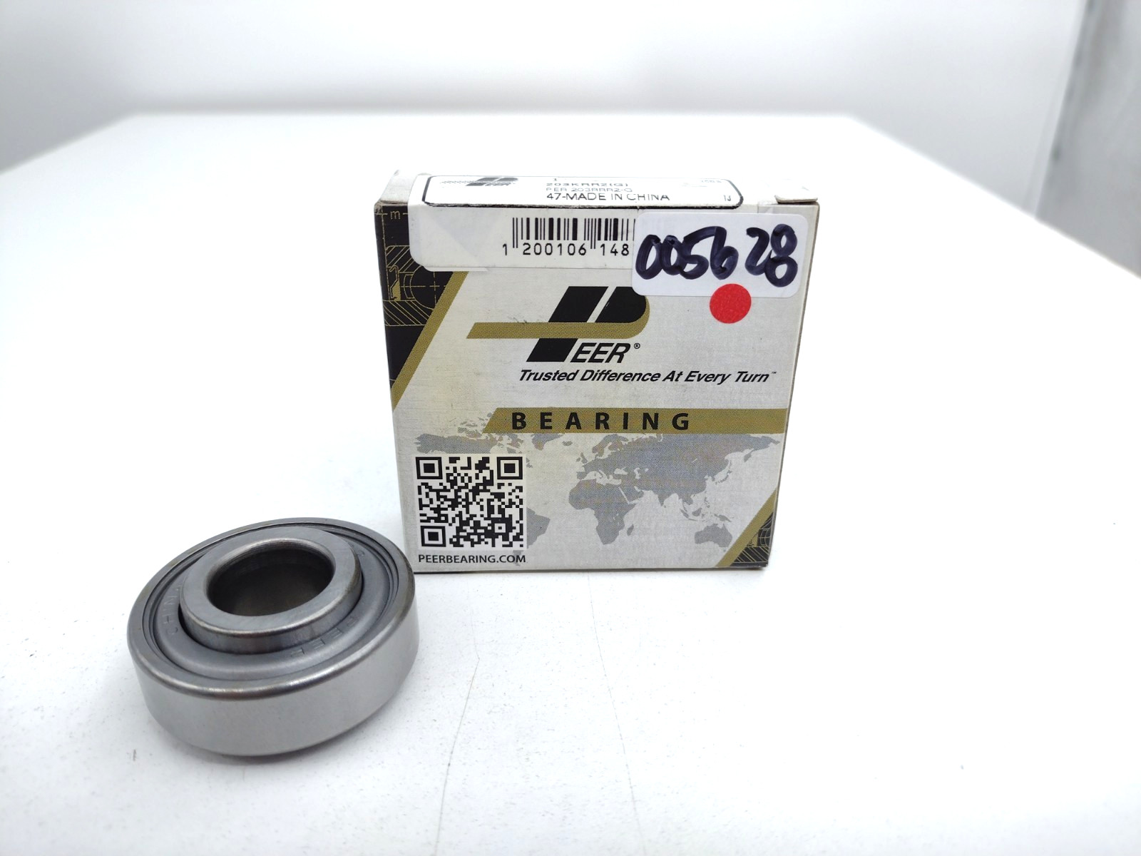 *** Peer 203KRR2 Radial Deep Groove Ball Bearing 0.6400 inch Bore