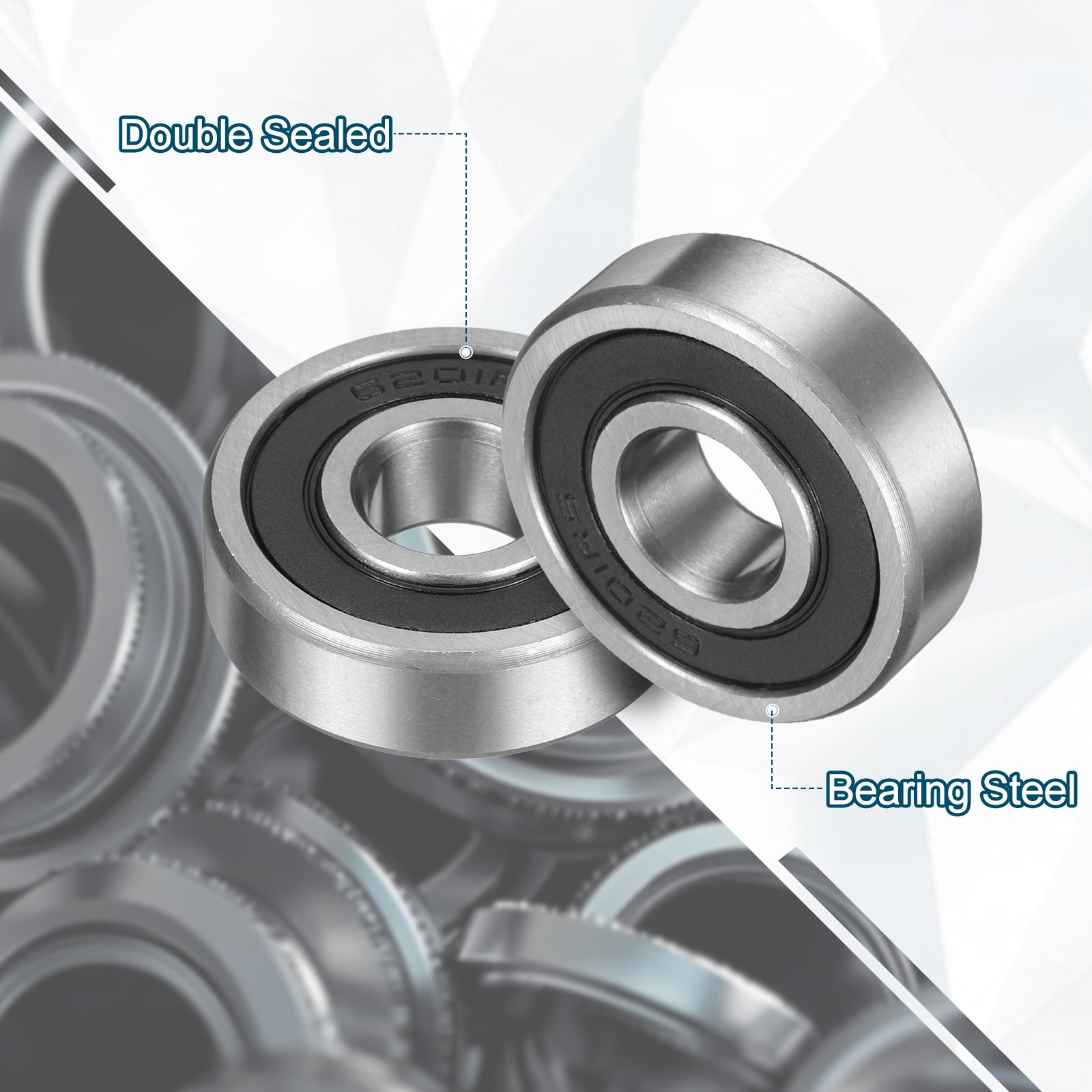 4pcs 123410-2RS Non-Standard Ball Bearings 12mm ID x 34mm OD x 10mm Thickness