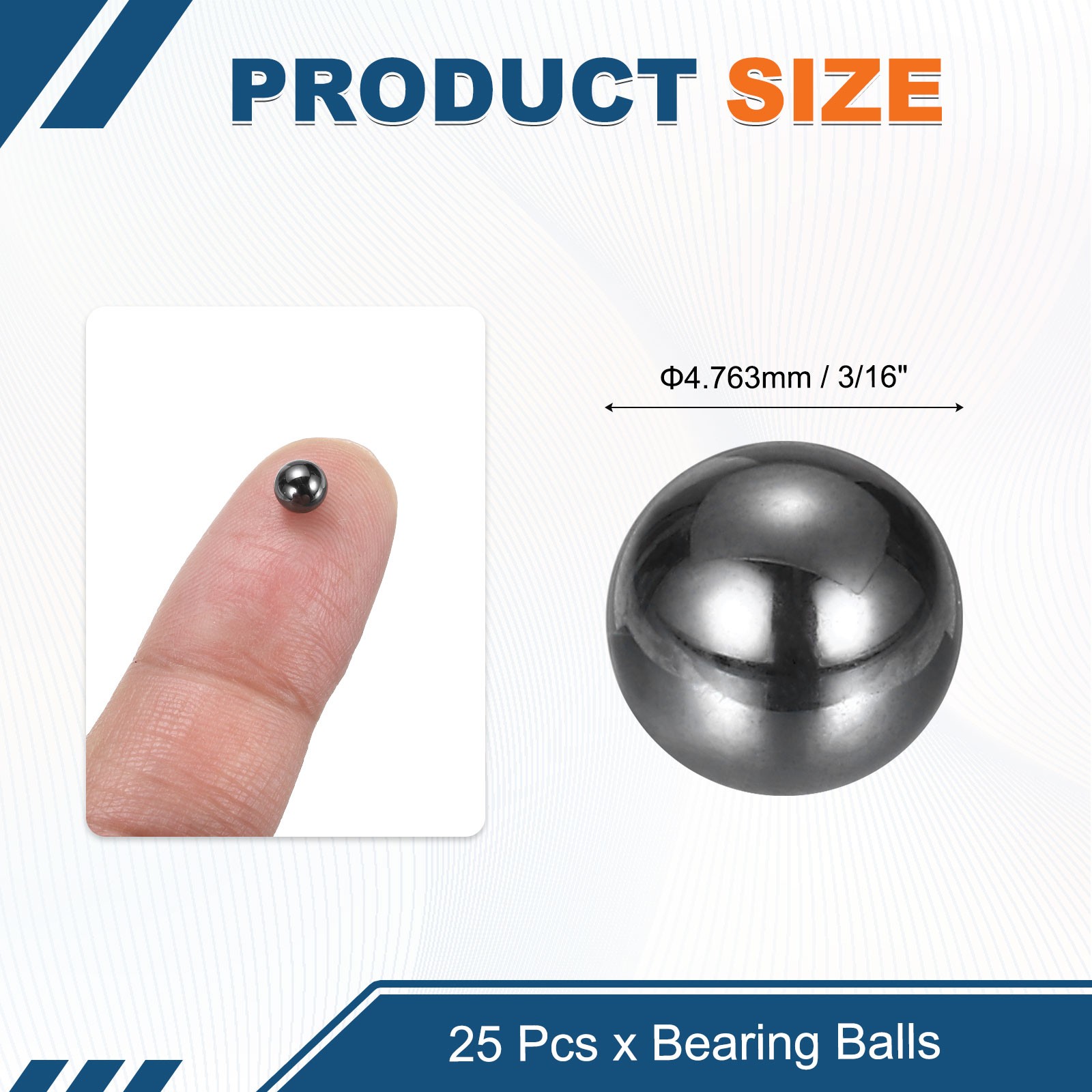 25Pcs 3/16″(4.763mm) Ceramic Bearing Balls Silicon Carbide G10 Precision Balls