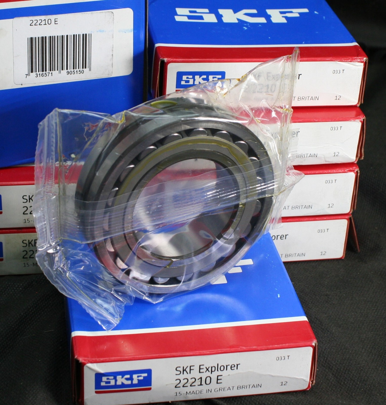 One (1) SKF 22210 E Explorer Spherical Roller Bearing 50 MM Great Britain NEW
