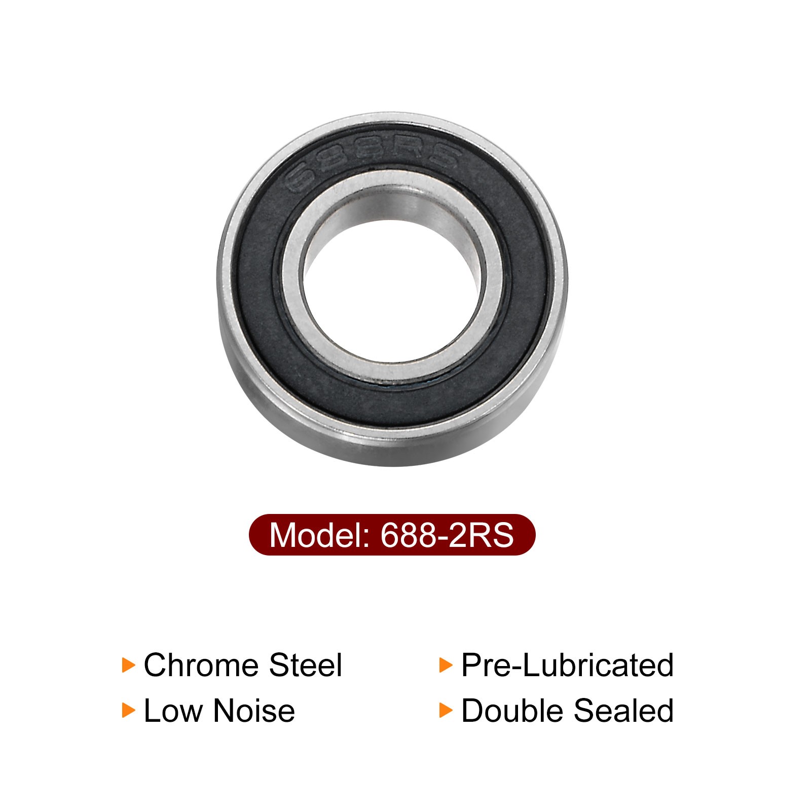 4pcs 688-2RS Ball Bearings 8mmx16mmx5mm Chrome Steel ABEC5 Z3 Double Sealed