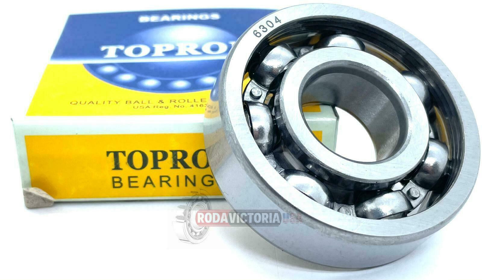 TOPROL 6304-Ball Bearing 20mm x 52mm x 15mm Premium Deep Groove FREE SHIPPING