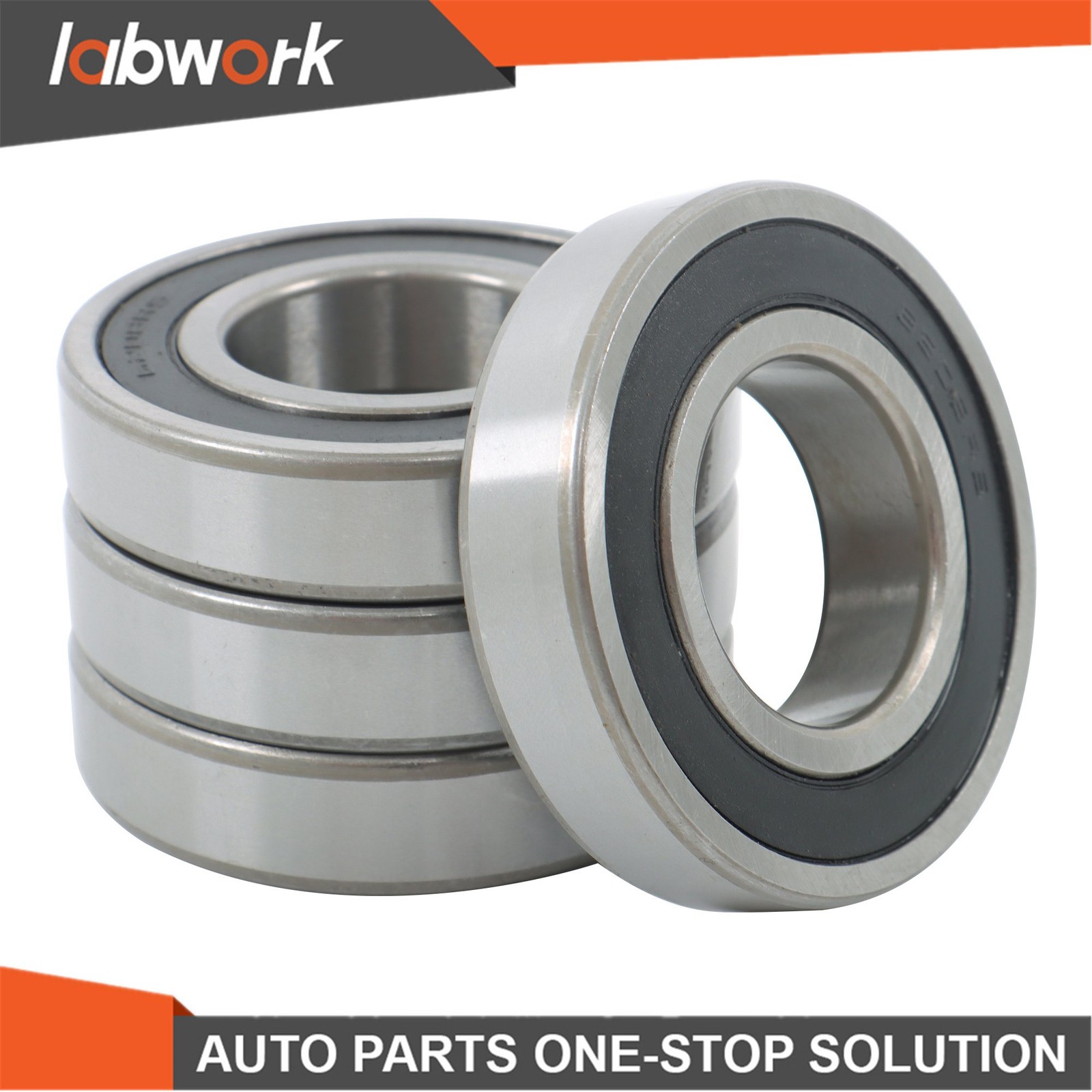 Labwork 6208-2RS Deep Groove Bearings 4pcs 40mm x80mm x18mm Rubber Sealed