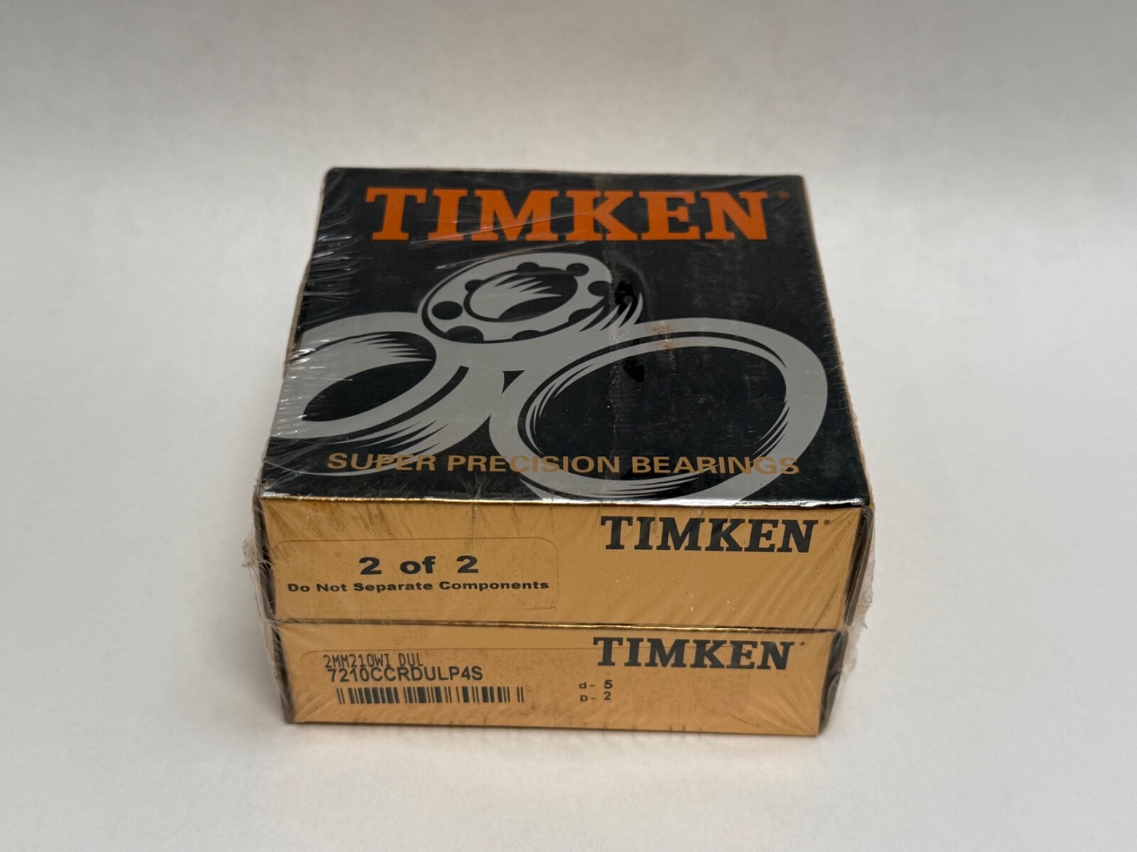 Timken 7210CCRDULP4S Angular Bearing 7210-C-CR-DUL-P4S 2MM210WIDUL 50x90x20 mm