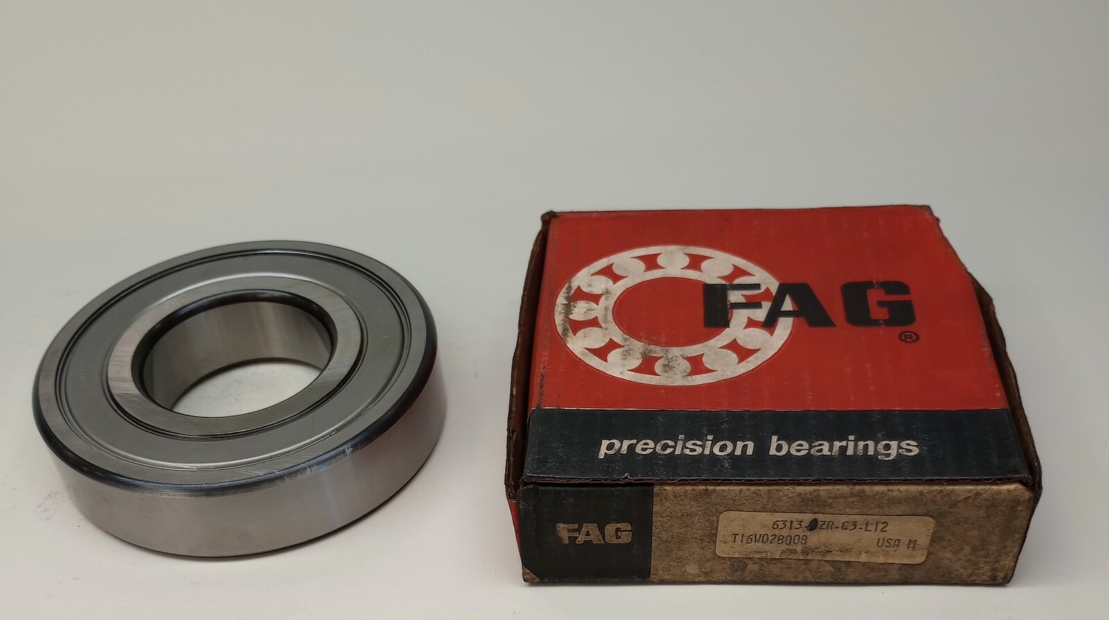 FAG 6313ZR-C3-L12 Ball Bearing Deep Groove 65mm ID X 140mm OD X 33mm W