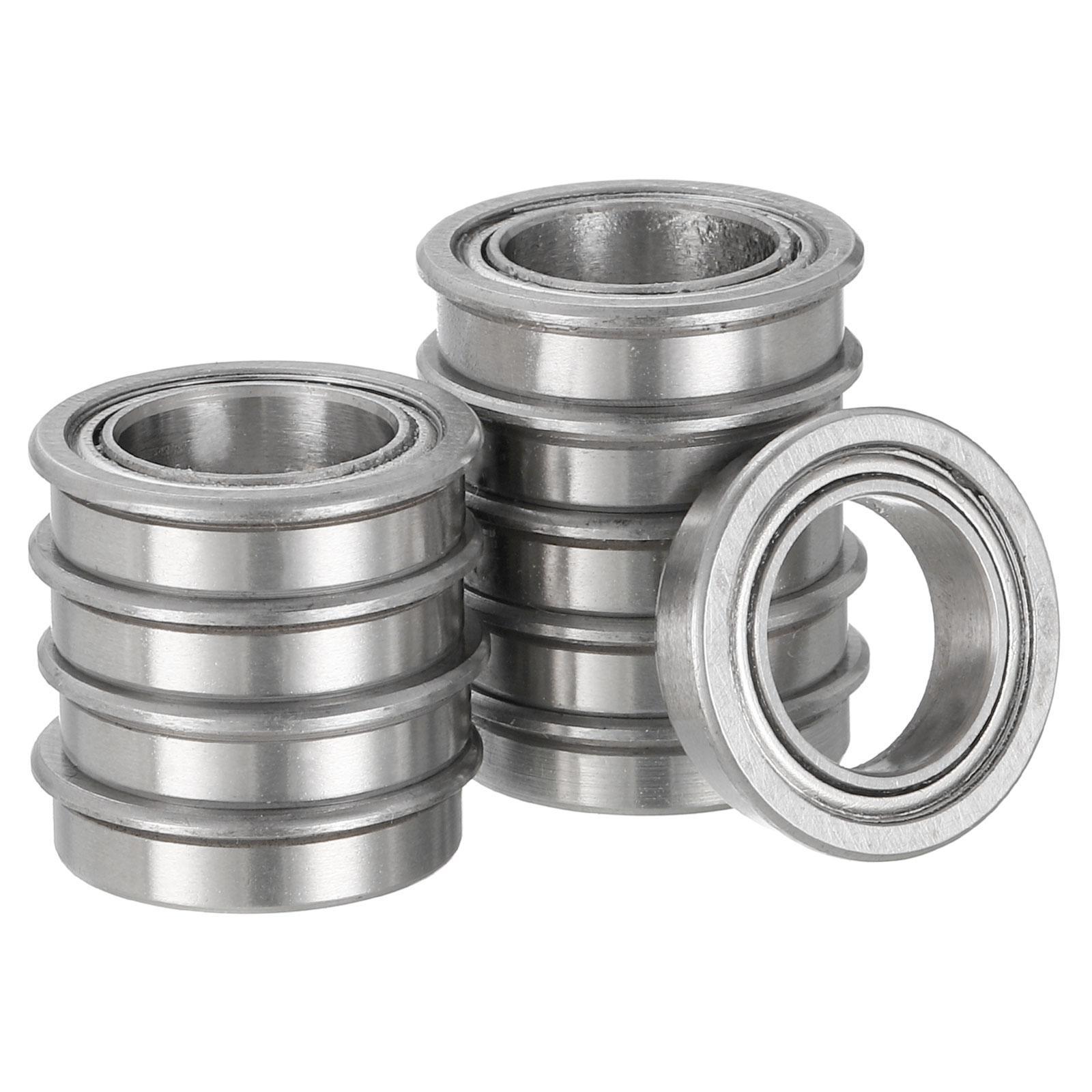 10pcs F6700ZZ Flanged Ball Bearing 10x15x4mm Replacement Chrome Steel ABEC1