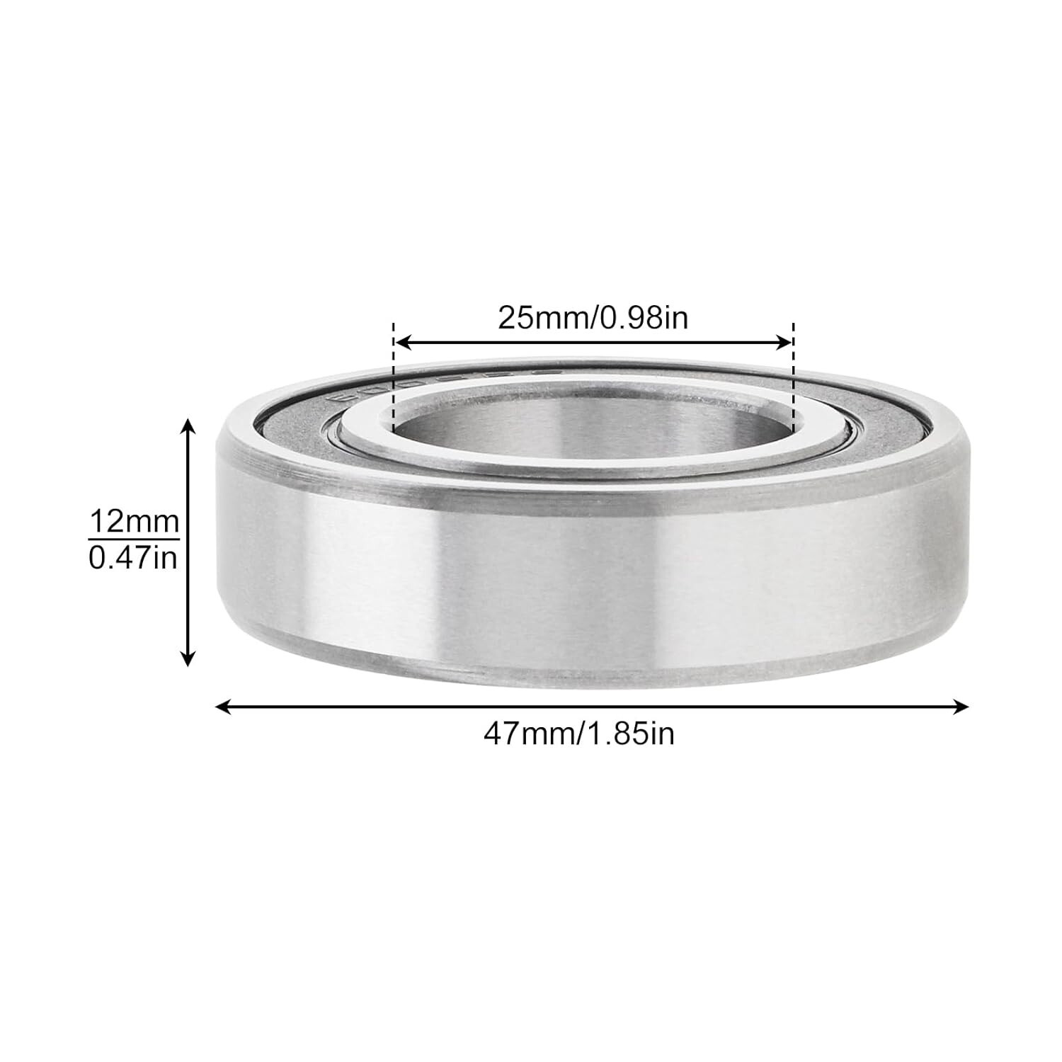 qty. 10 CLAHJQX 10 Pcs 6005RS Bearing 6005 2RS Deep Groove Ball Bearing 25x47x12