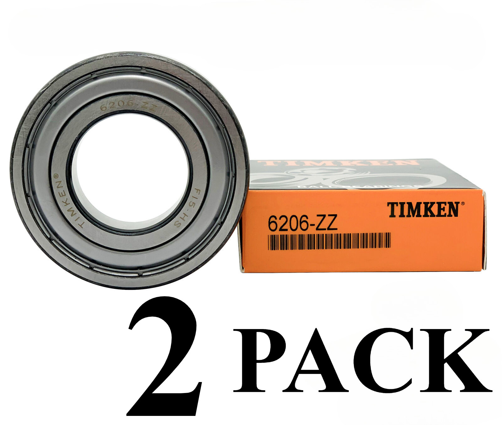 New (2 PACK) 6206-ZZ TIMKEN 30X62X16MM Double Metal Seal Bearings Free Shipping