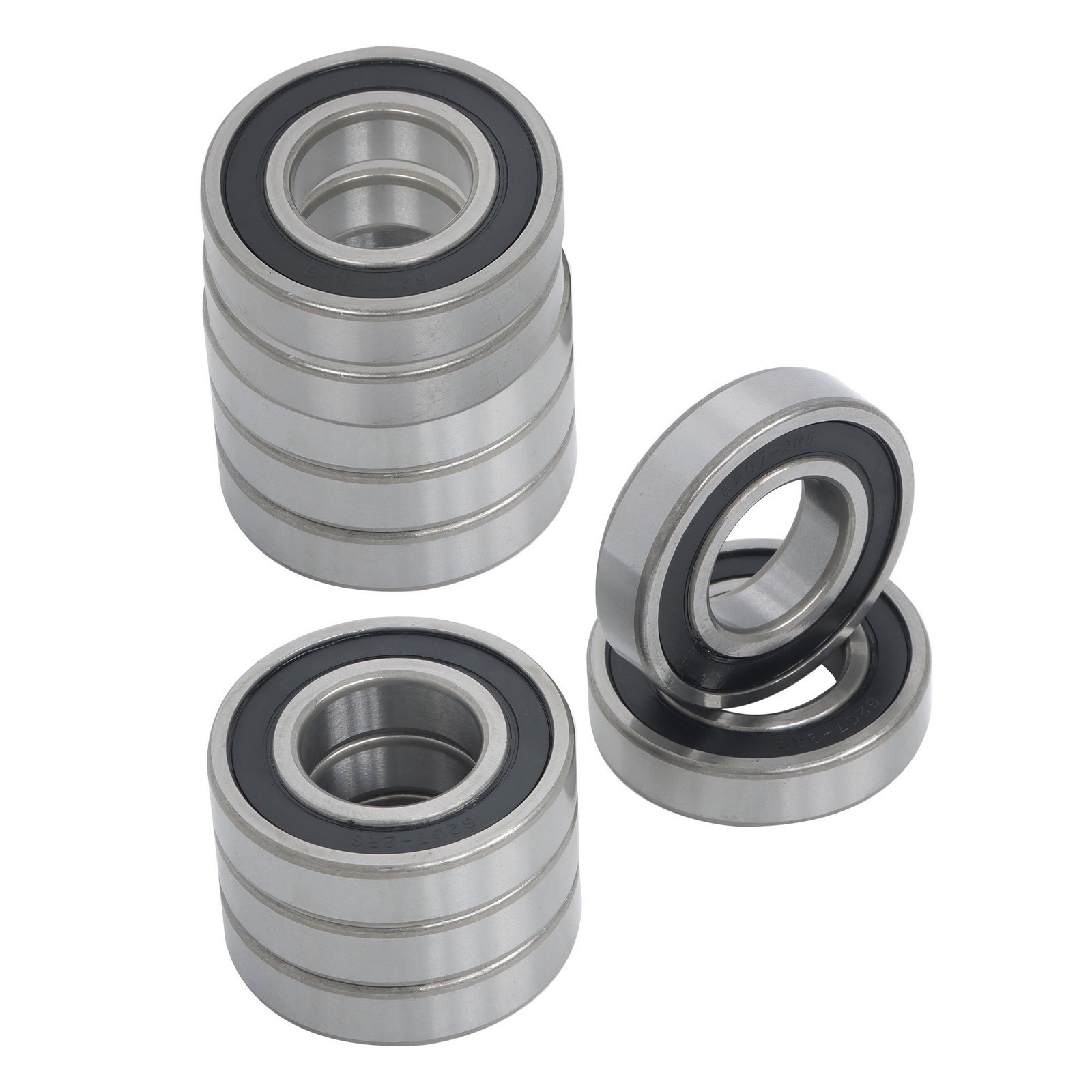 10 Pcs 6207-2RS Ball Bearings 35x72x17mm Double Rubber Sealed
