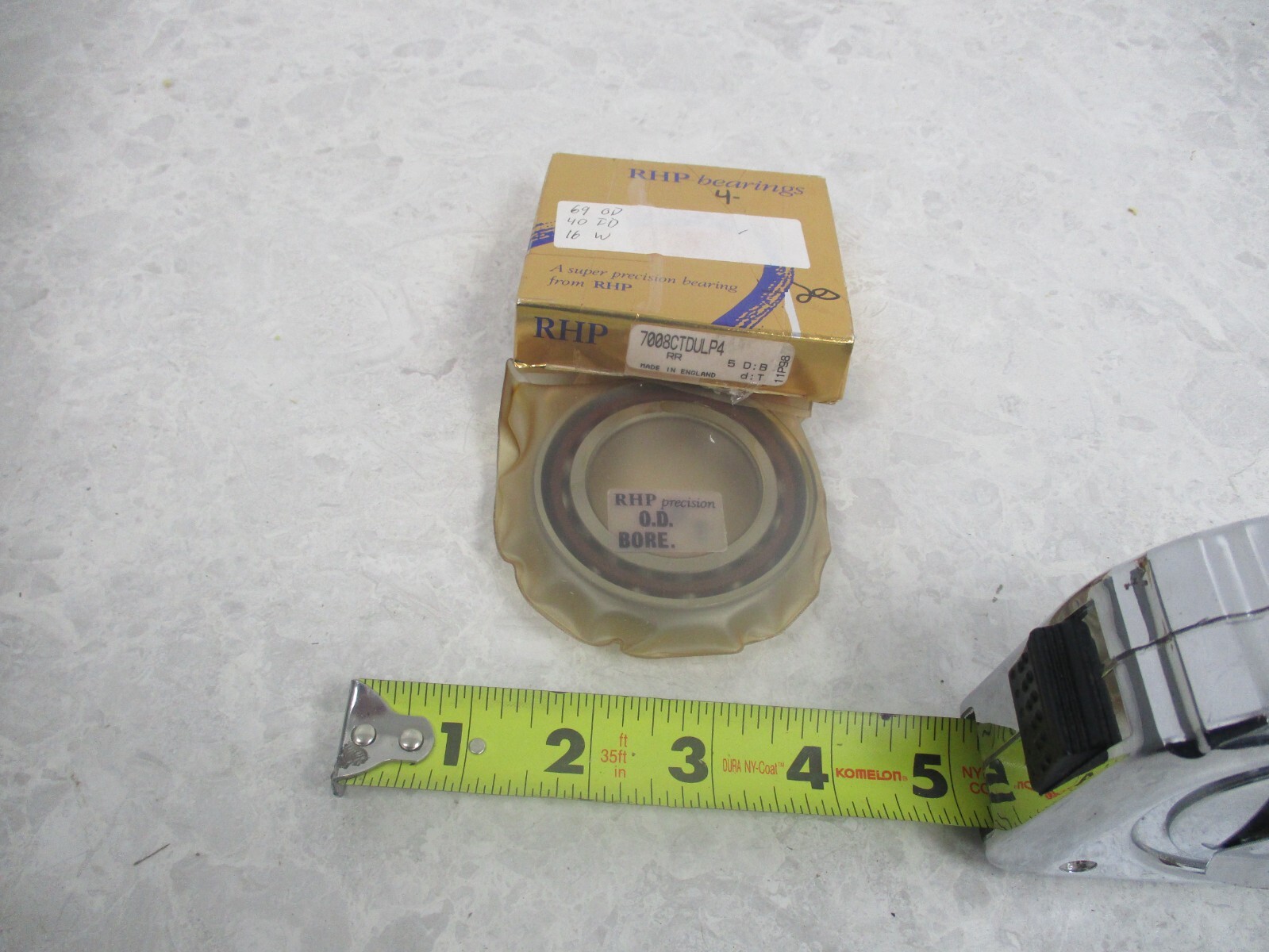 RHP 7008CTDULP4 SUPER PRECISION ANGULAR CONTACT BEARING, T1535