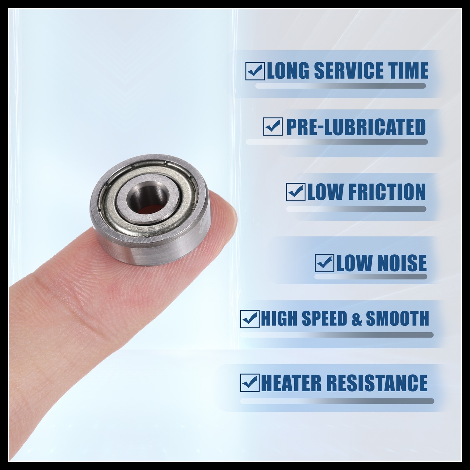 5Pcs 625ZZ 5x16x5mm Double Metal Shield Single Row Deep Groove Ball Bearings